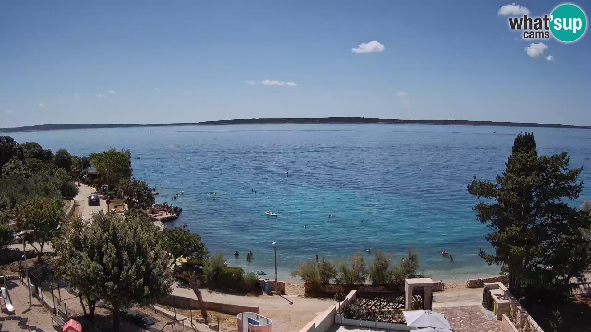 Webcam Strand Male Mandre – Liveblick von der Insel Pag
