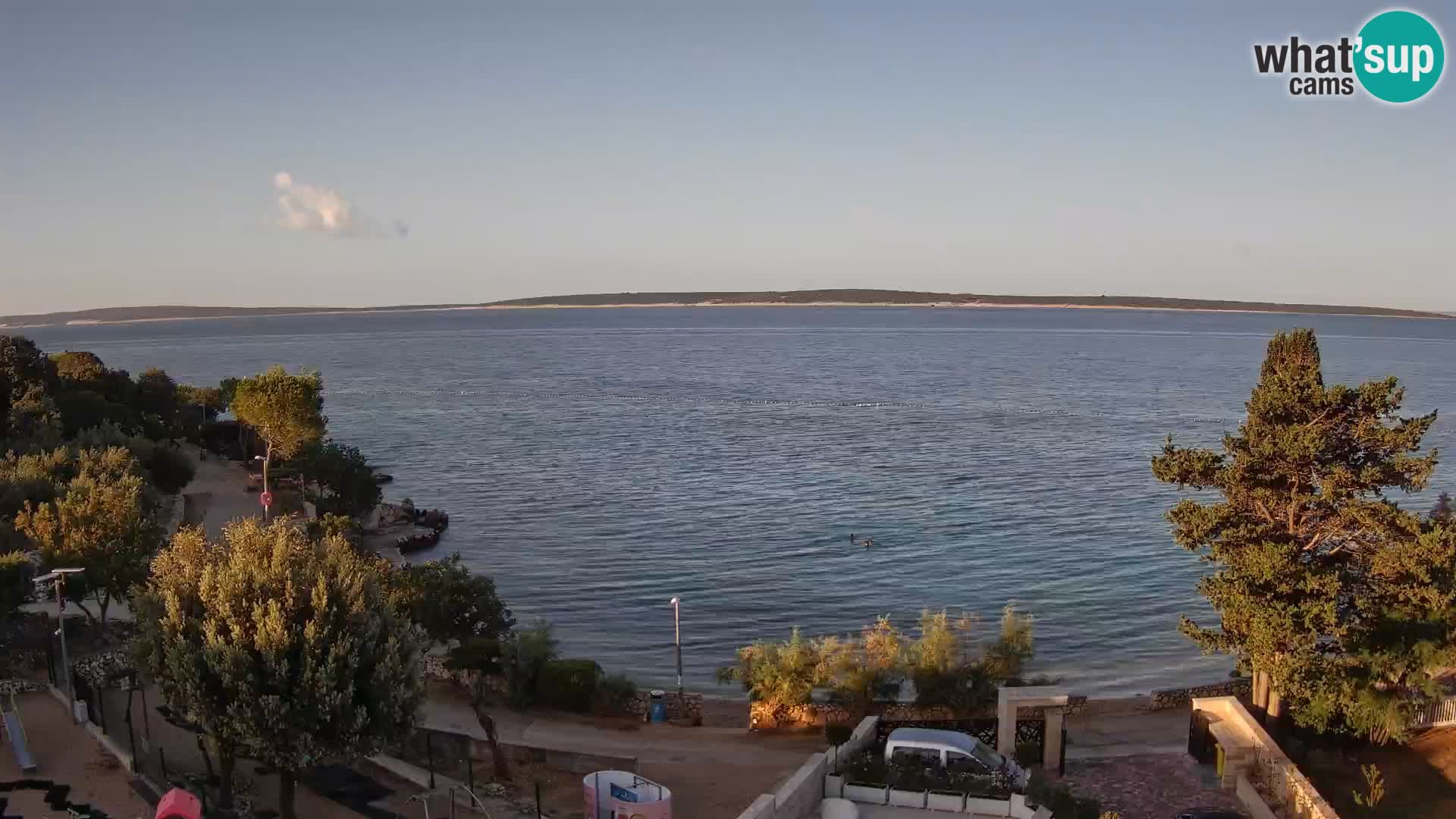 Webcam Strand Male Mandre – Liveblick von der Insel Pag