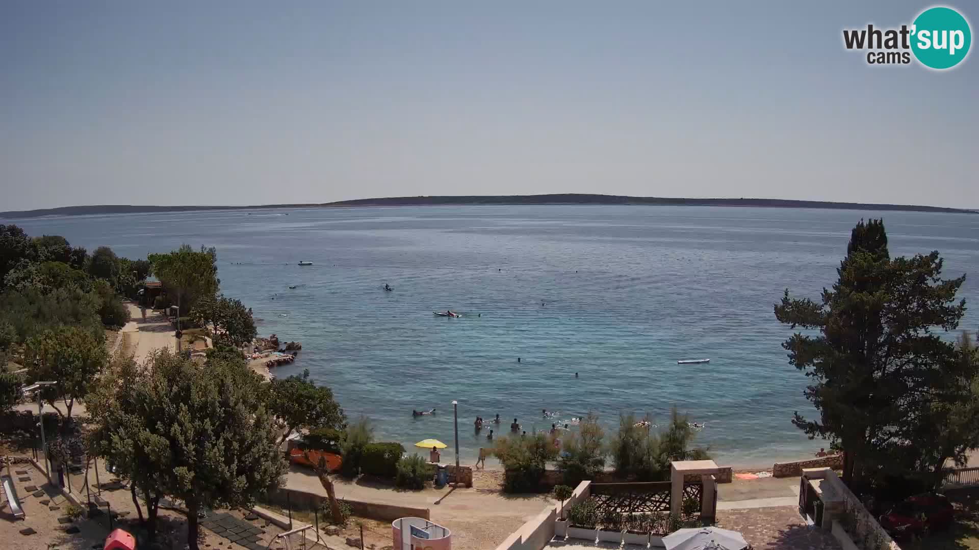 Webcam Plaža Male Mandre – Live View from Pag Island
