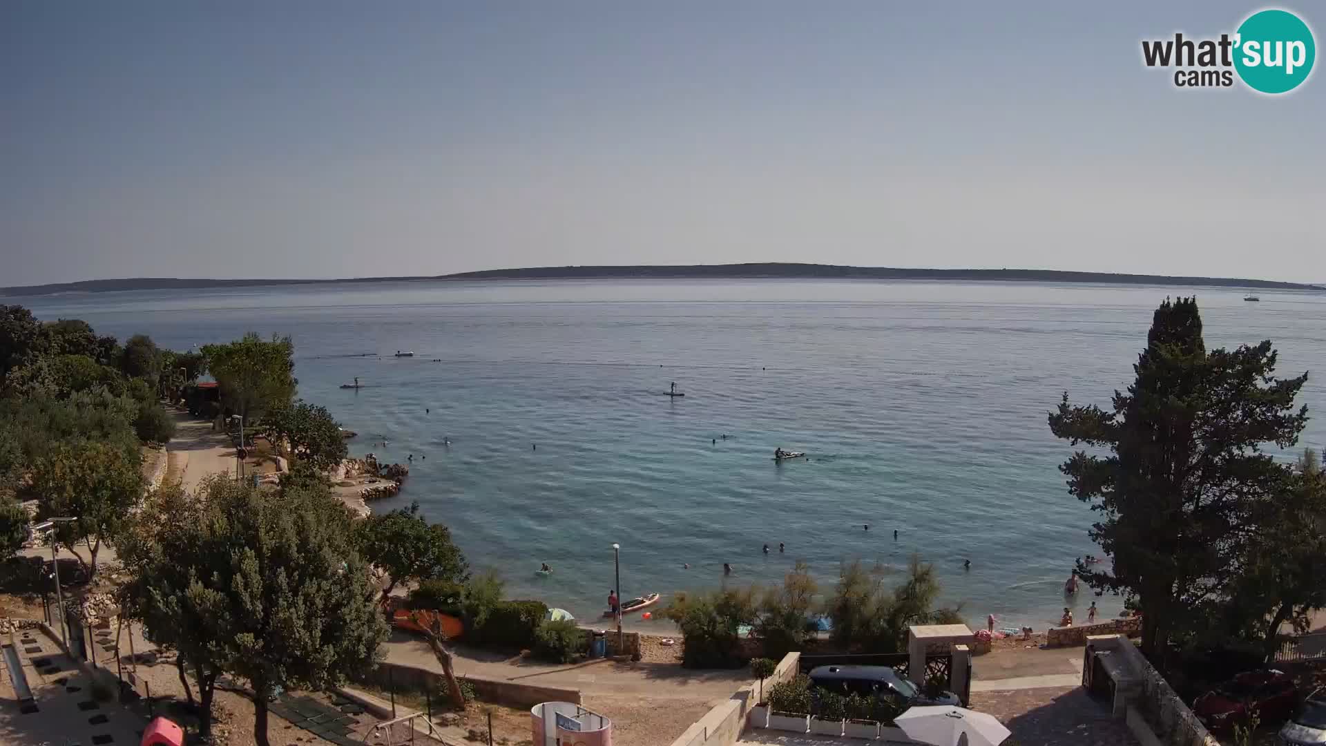 Webcam Strand Male Mandre – Liveblick von der Insel Pag