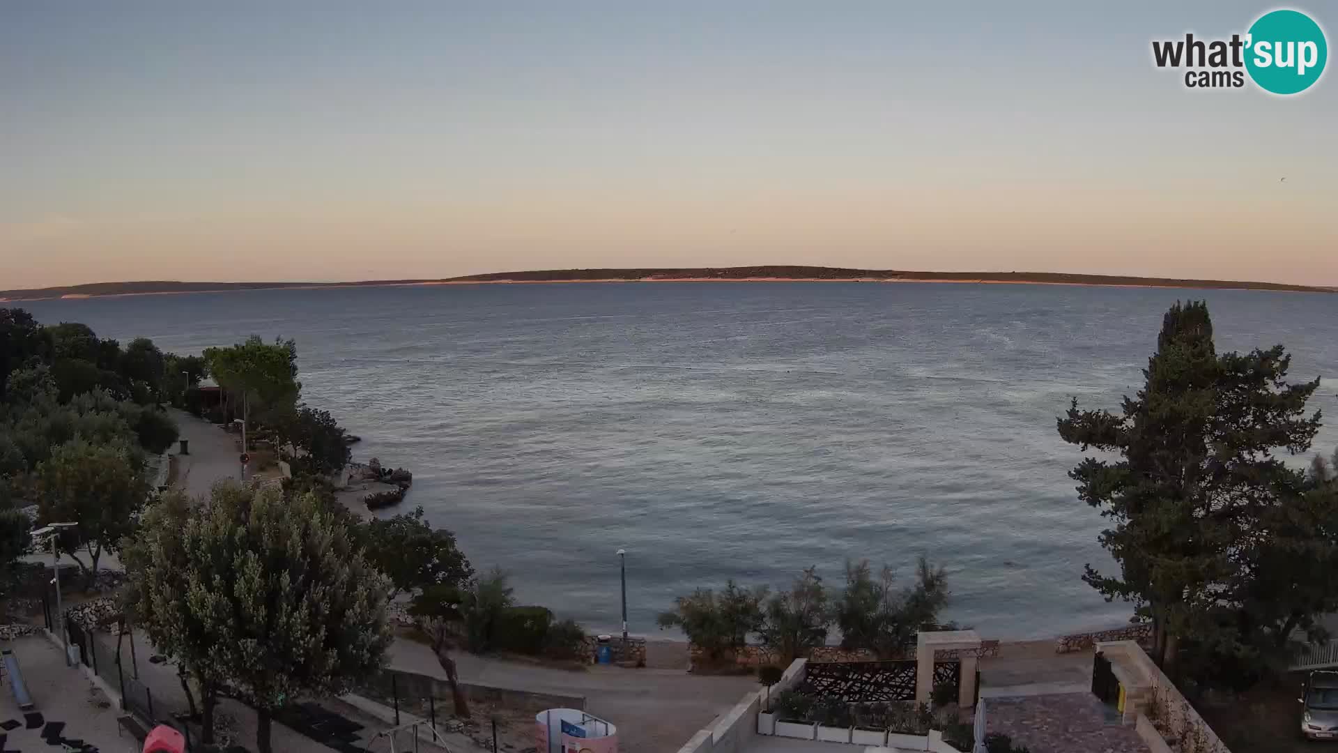 Webcam Plage Male Mandre – Vue en direct depuis l’île de Pag