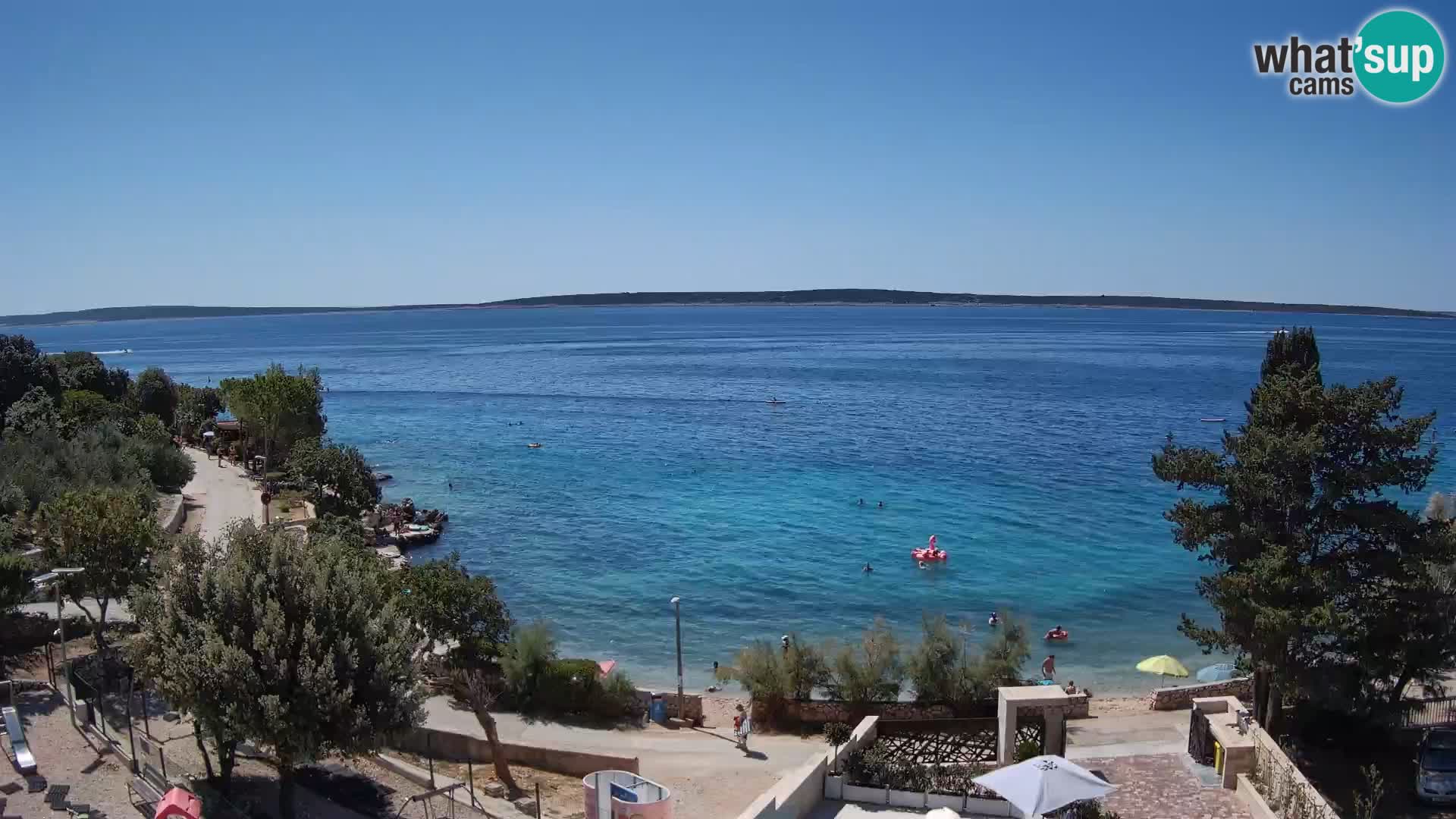 Webcam Plaža Male Mandre – Live View from Pag Island