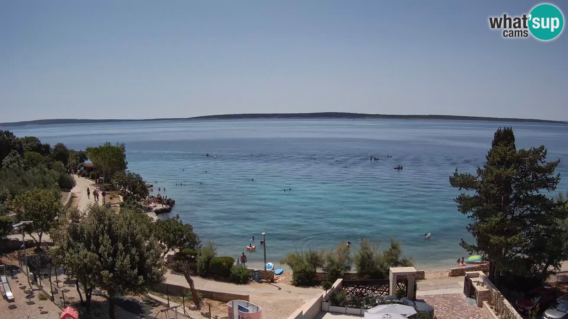 Webcam Strand Male Mandre – Liveblick von der Insel Pag
