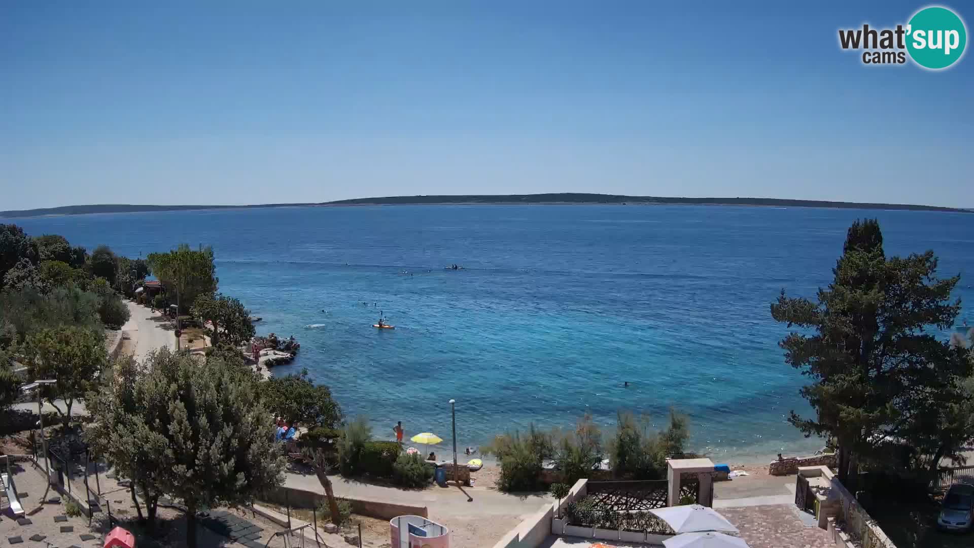 Webcam Strand Male Mandre – Liveblick von der Insel Pag
