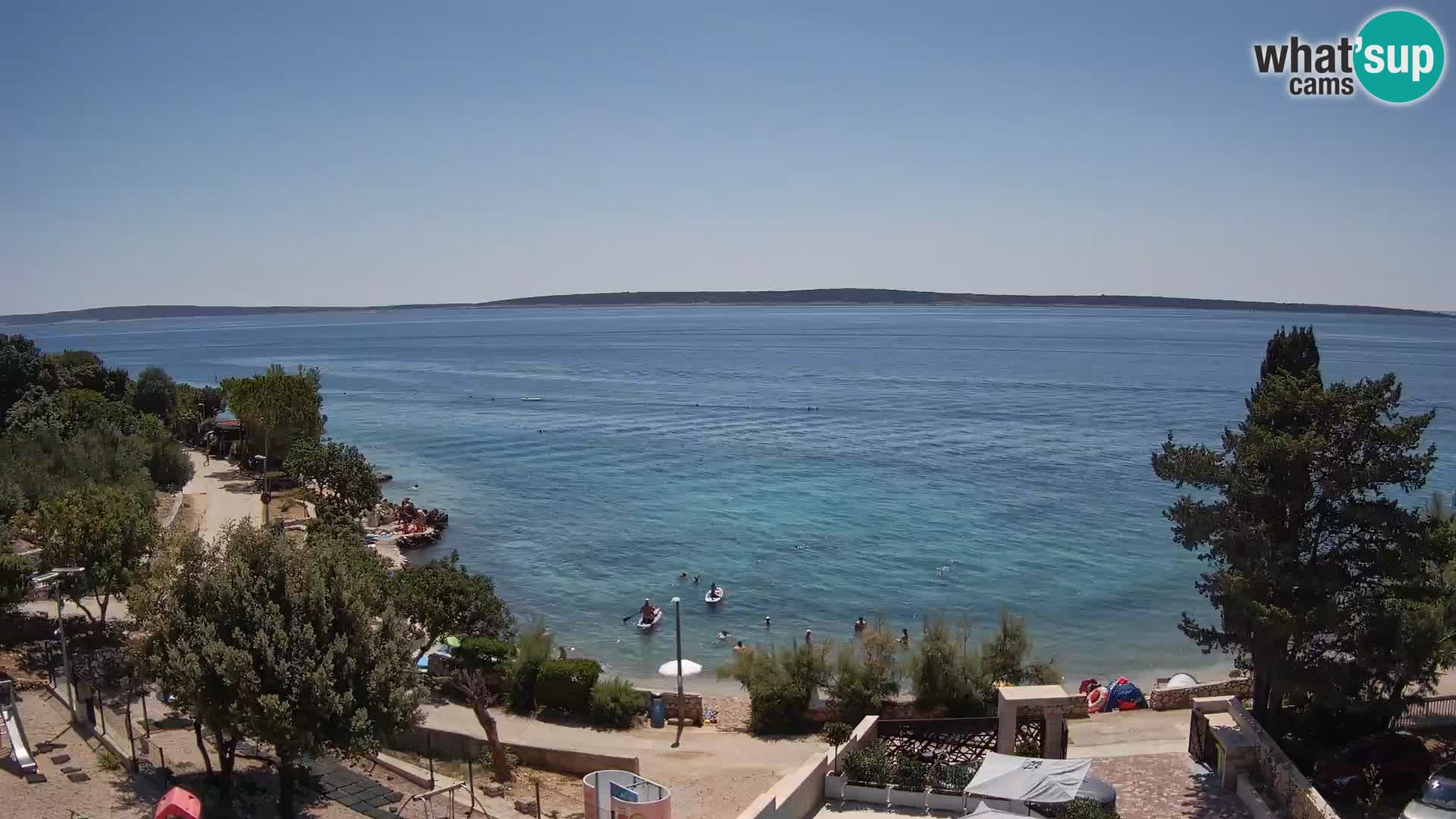 Webcam Strand Male Mandre – Liveblick von der Insel Pag