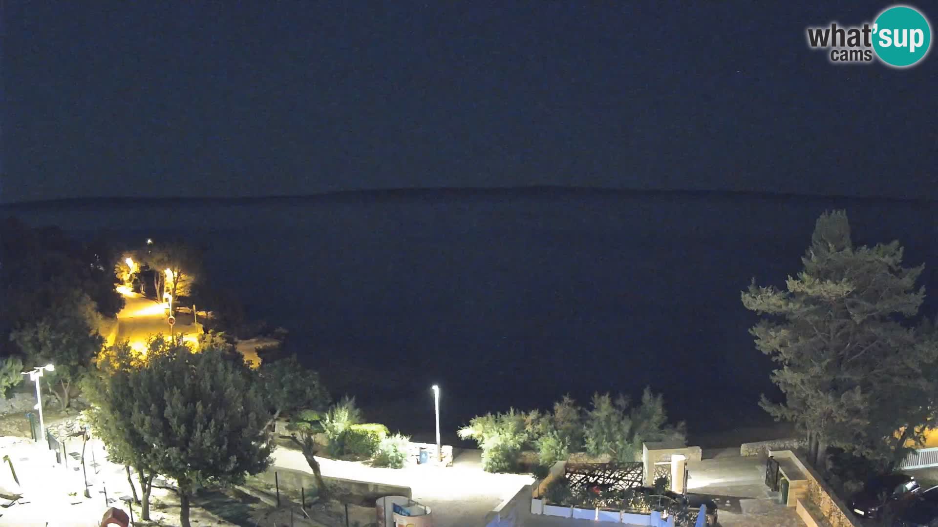 Web kamera Plaža Male Mandre – Pogled uživo s otoka Paga