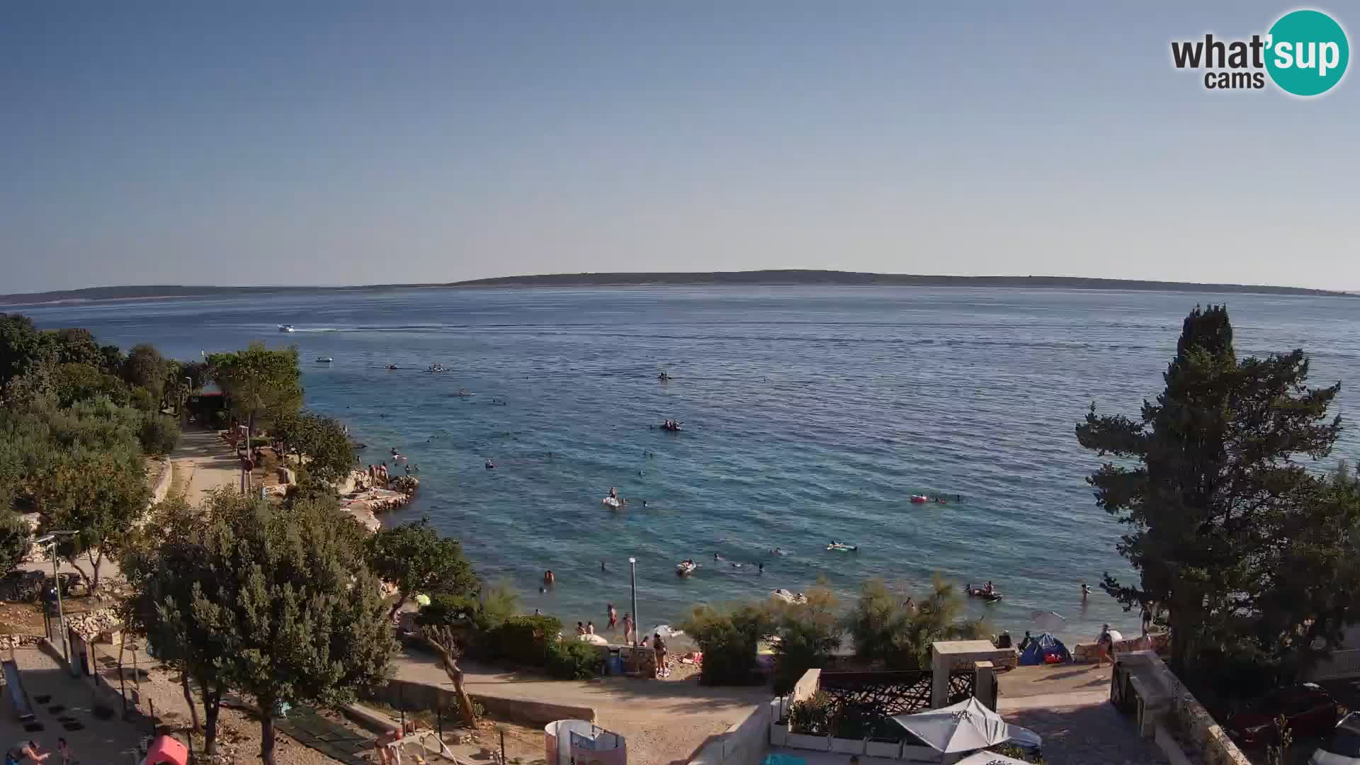 Webcam Strand Male Mandre – Liveblick von der Insel Pag