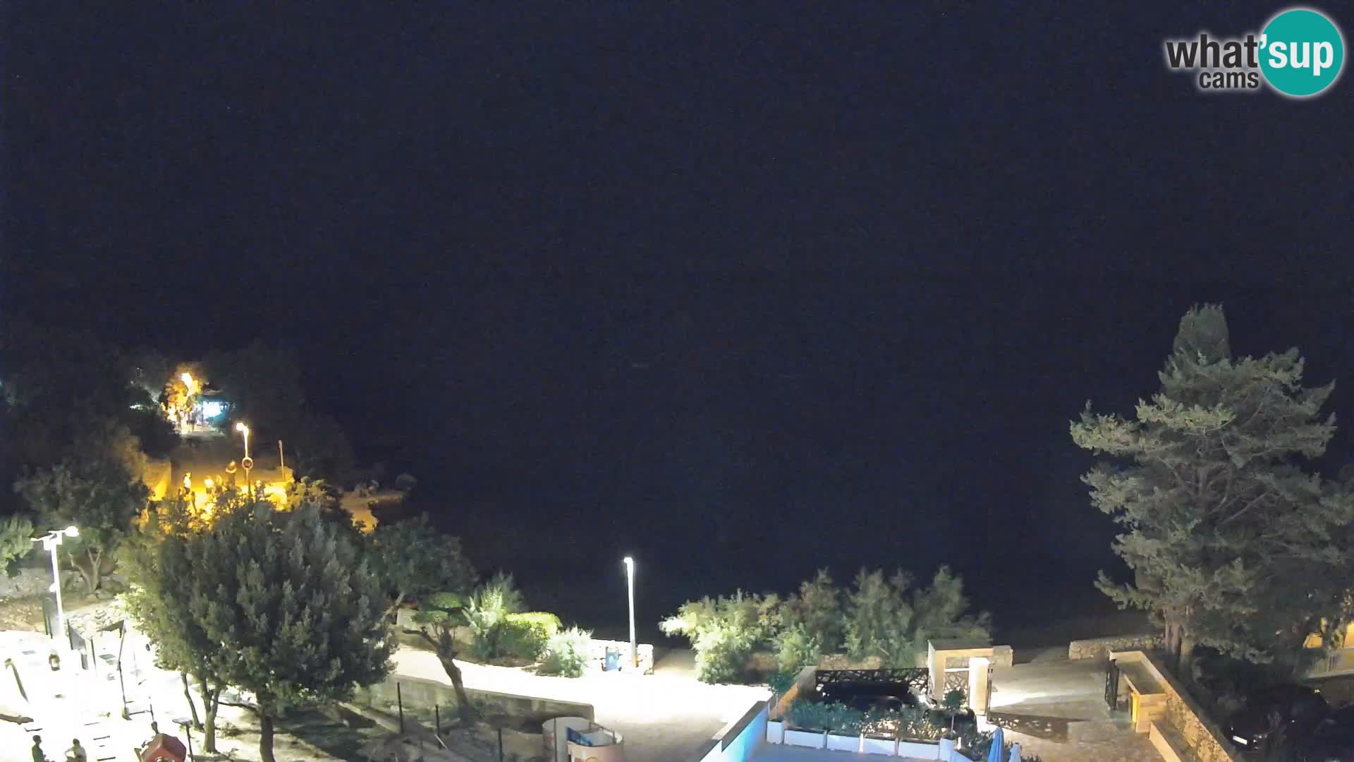 Webcam Plage Male Mandre – Vue en direct depuis l’île de Pag