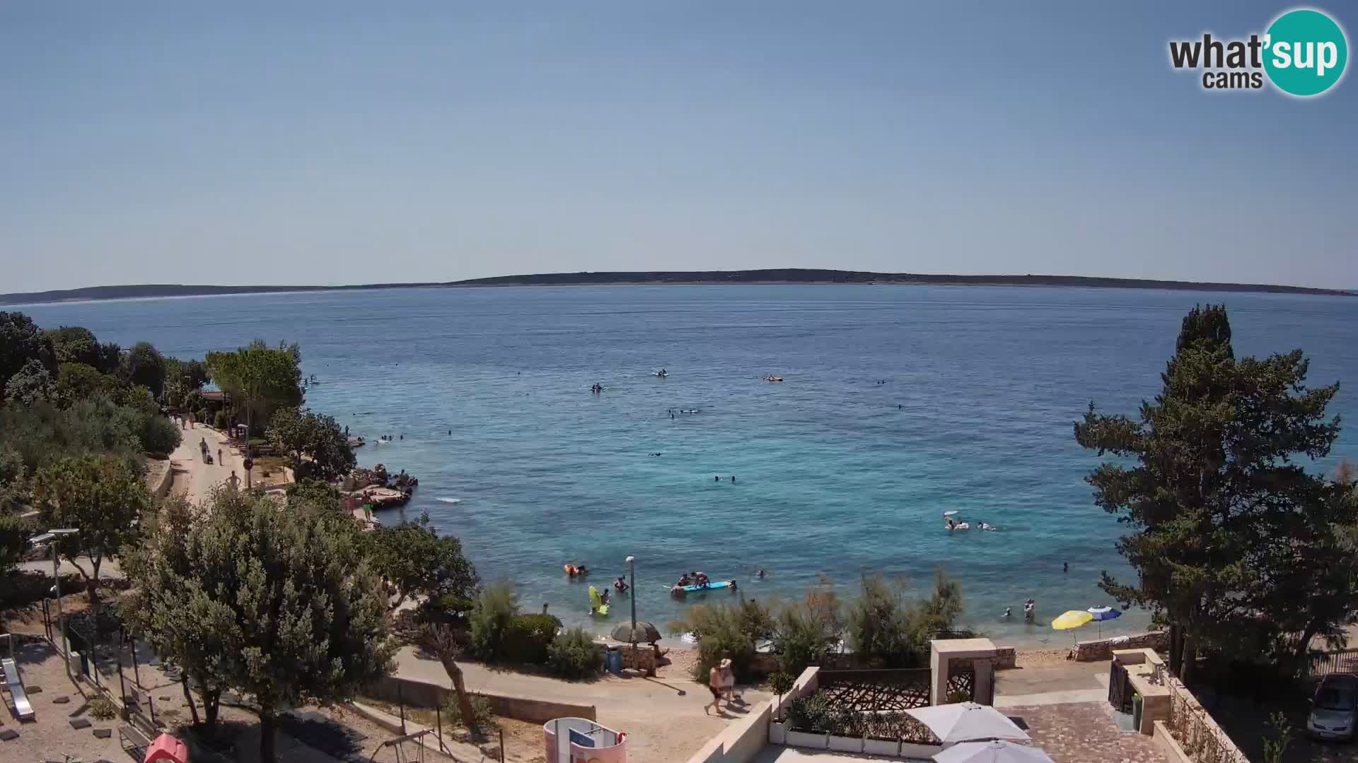 Webcam Plaža Male Mandre – Live View from Pag Island