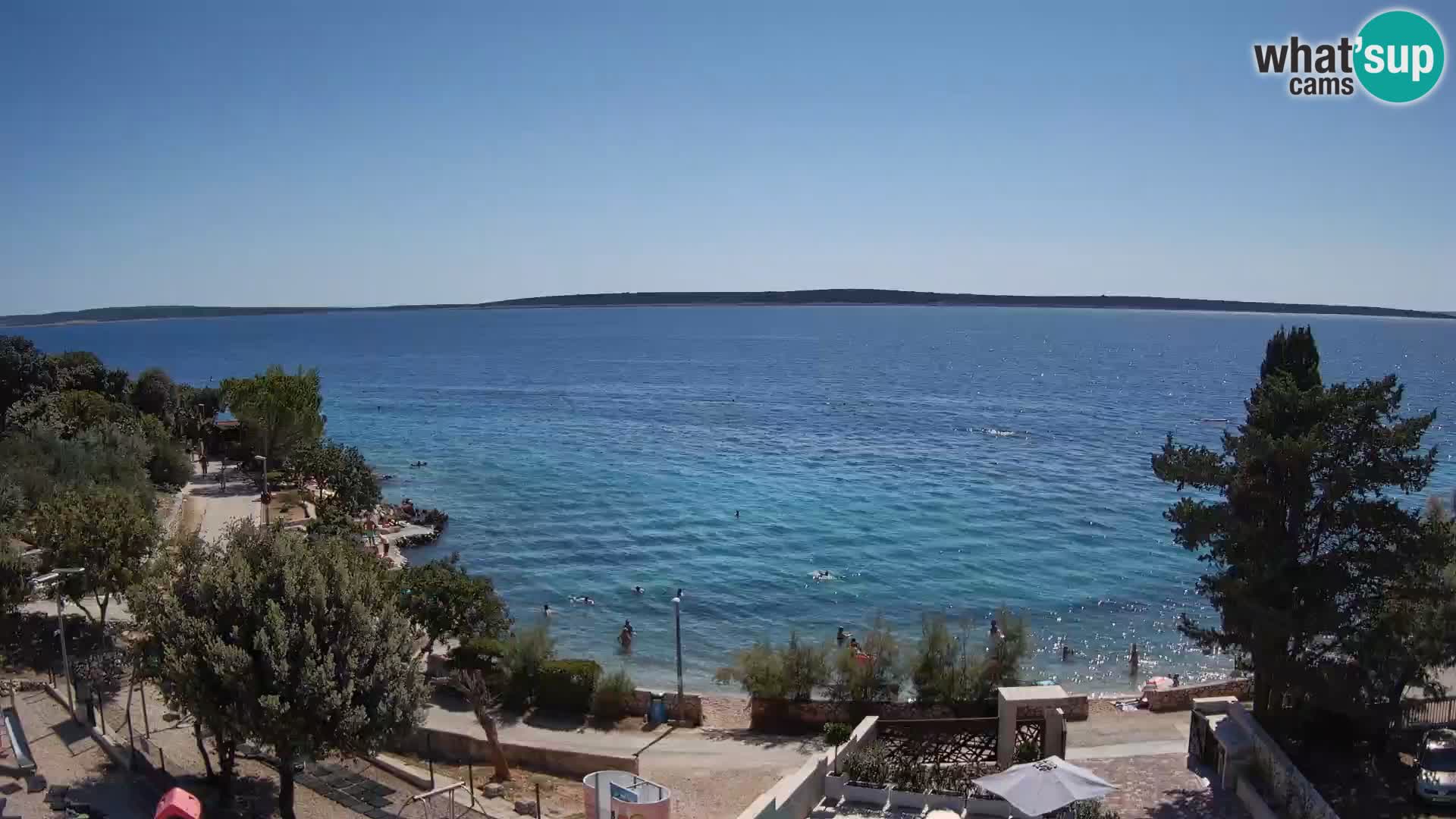 Webcam Strand Male Mandre – Liveblick von der Insel Pag