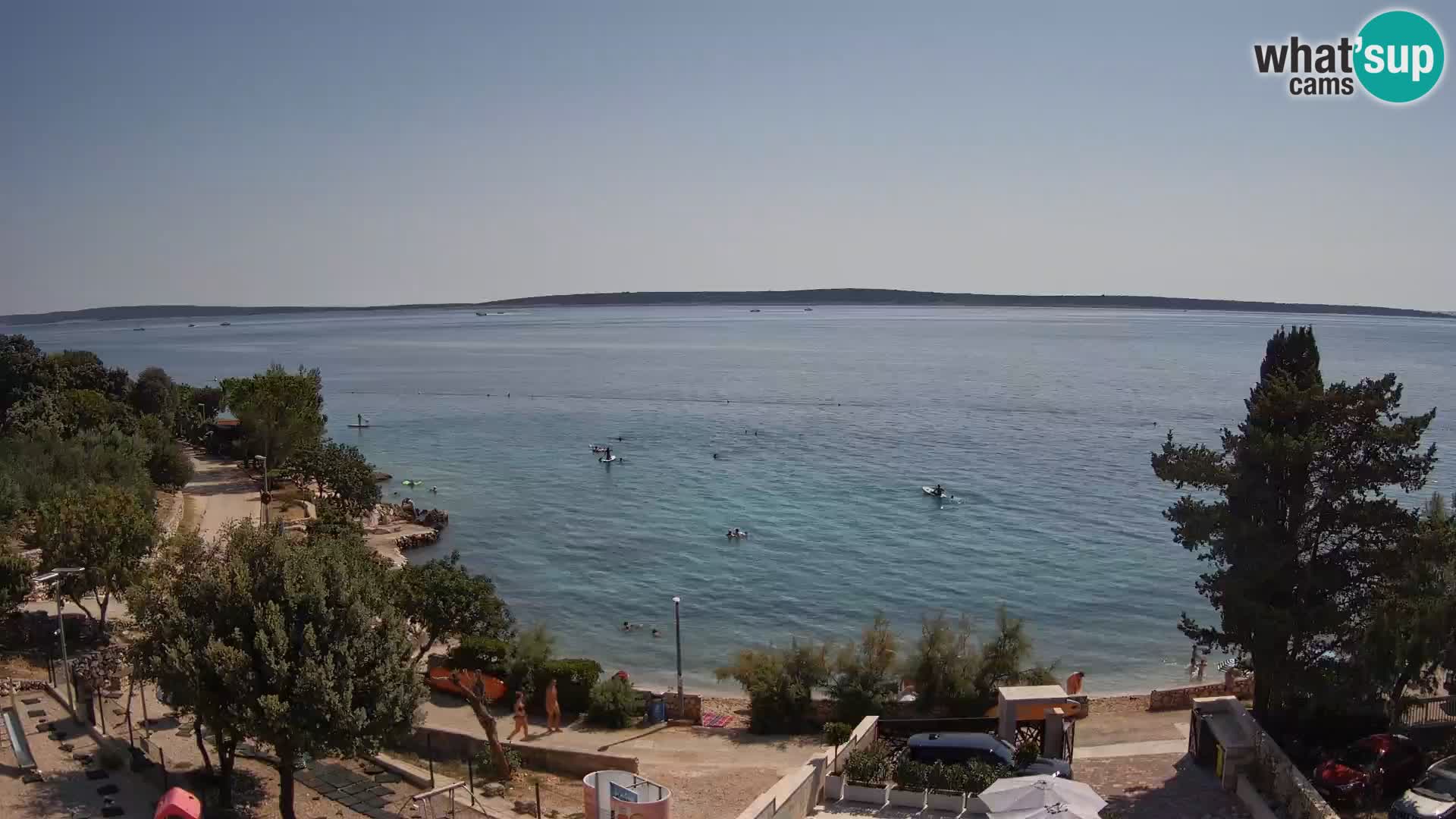 Webcam Plage Male Mandre – Vue en direct depuis l’île de Pag