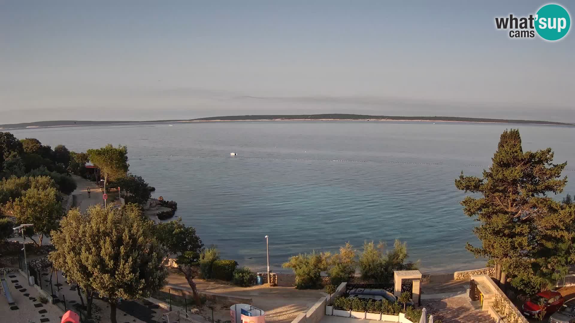 Webcam Plaža Male Mandre – Diretta dalla spiaggia sull’isola di Pag