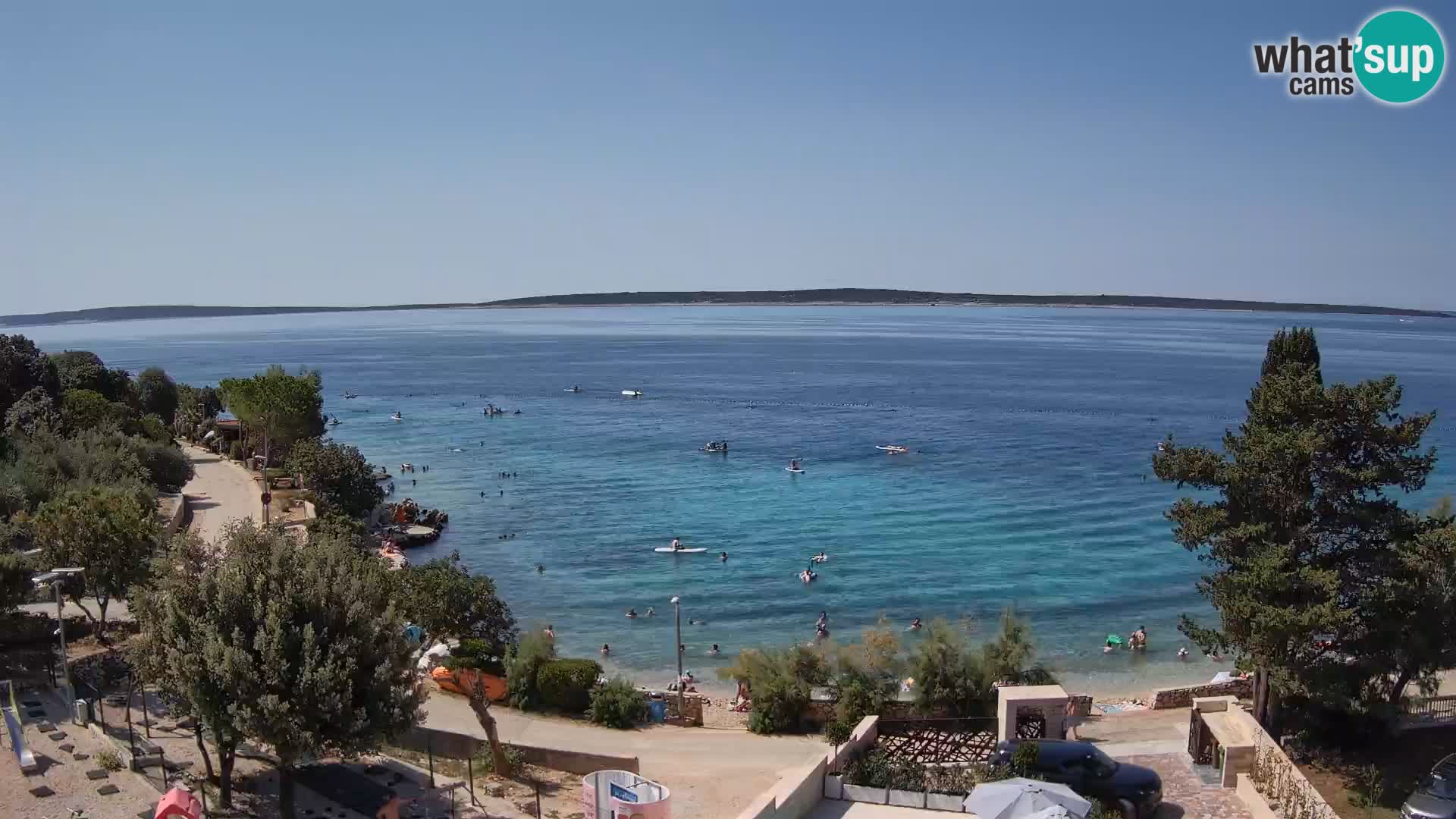 Webcam Plaža Male Mandre – Diretta dalla spiaggia sull’isola di Pag