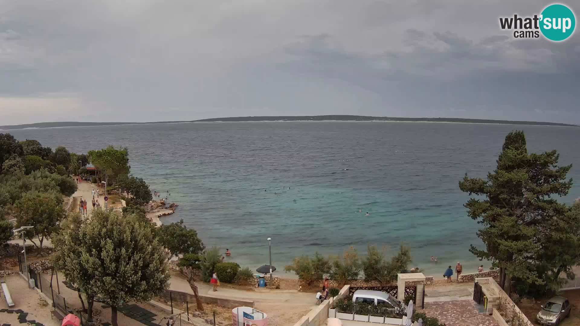 Webcam Plaža Male Mandre – Diretta dalla spiaggia sull’isola di Pag