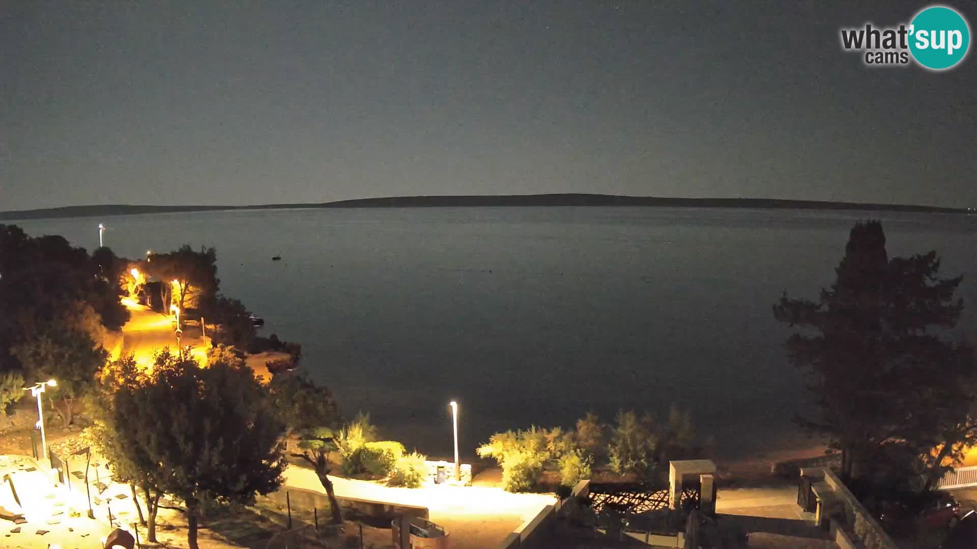 Web kamera Plaža Male Mandre – Pogled uživo s otoka Paga