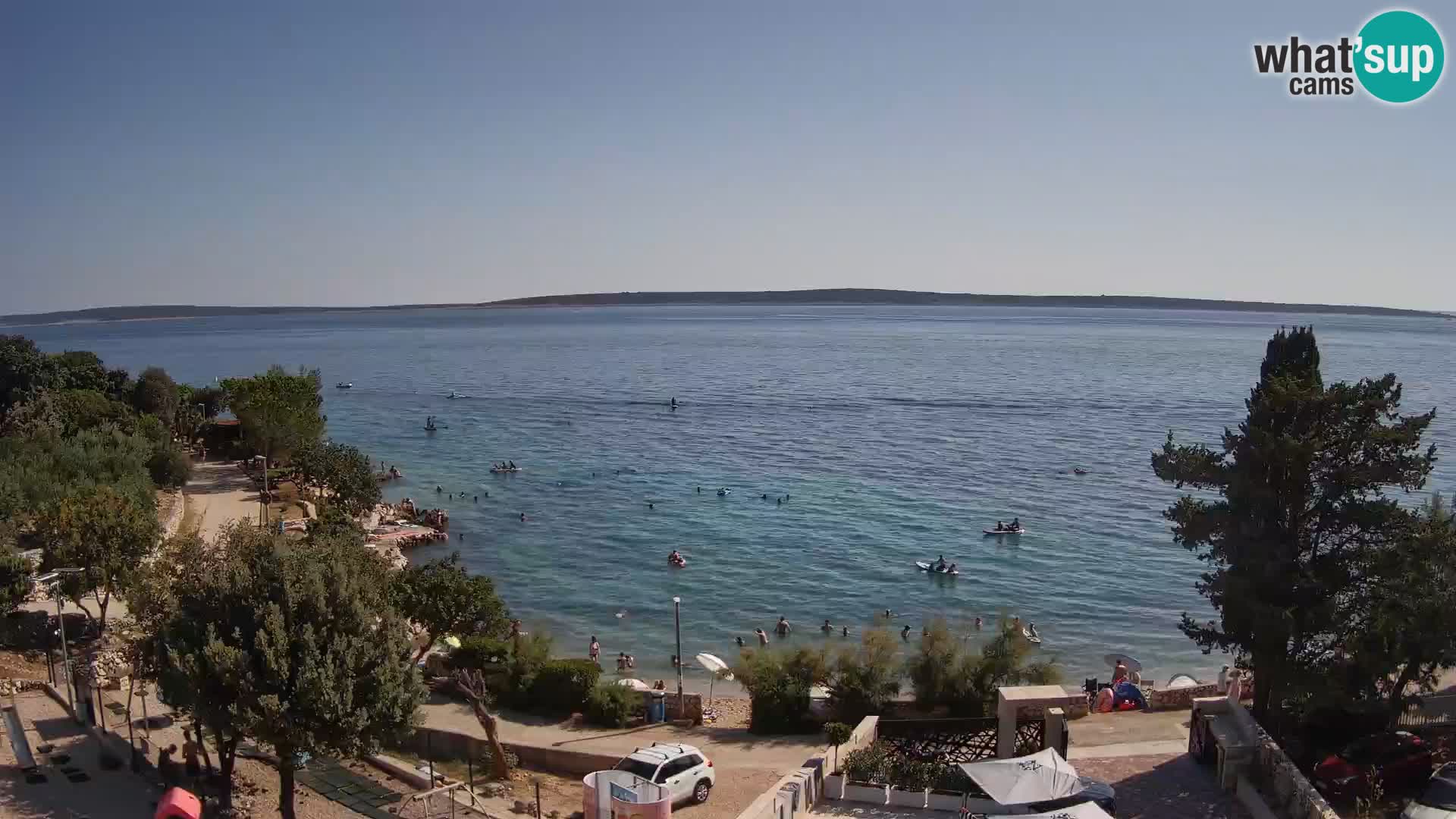 Webcam Strand Male Mandre – Liveblick von der Insel Pag