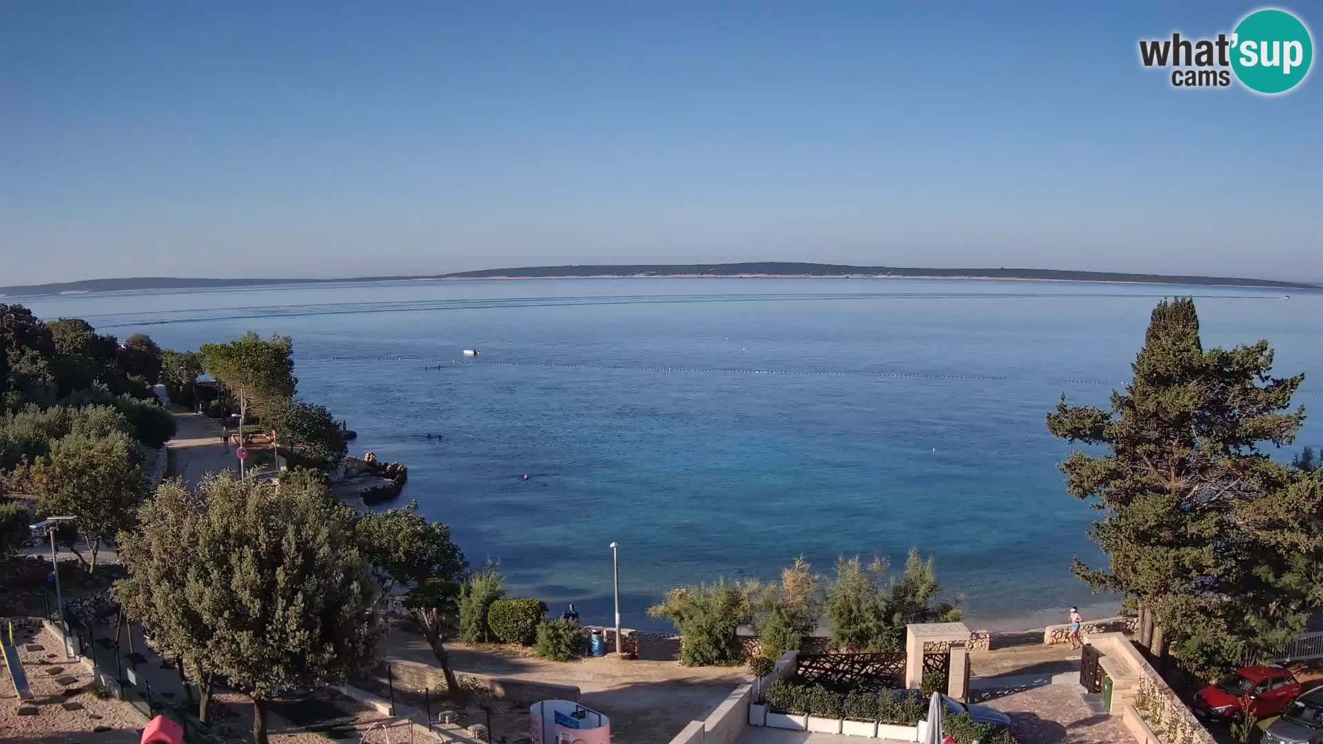 Webcam Plaža Male Mandre – Live View from Pag Island