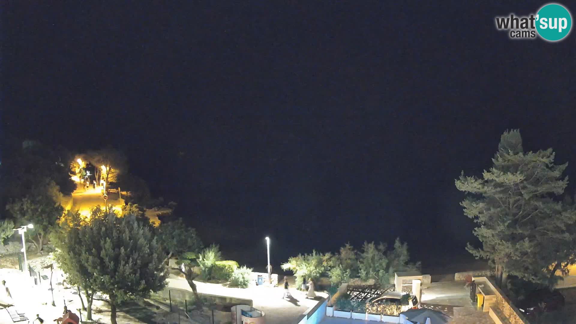 Web kamera Plaža Male Mandre – Pogled uživo s otoka Paga