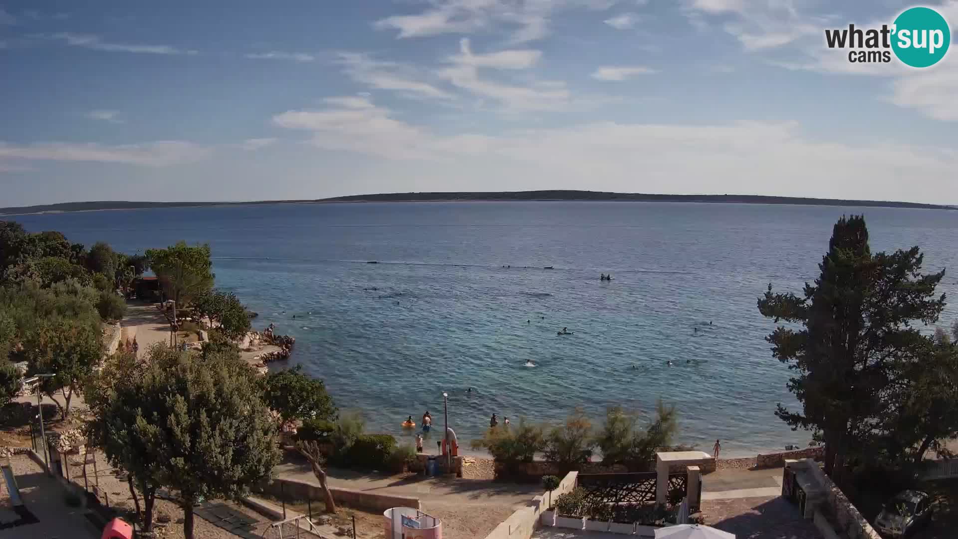 Webcam Strand Male Mandre – Liveblick von der Insel Pag