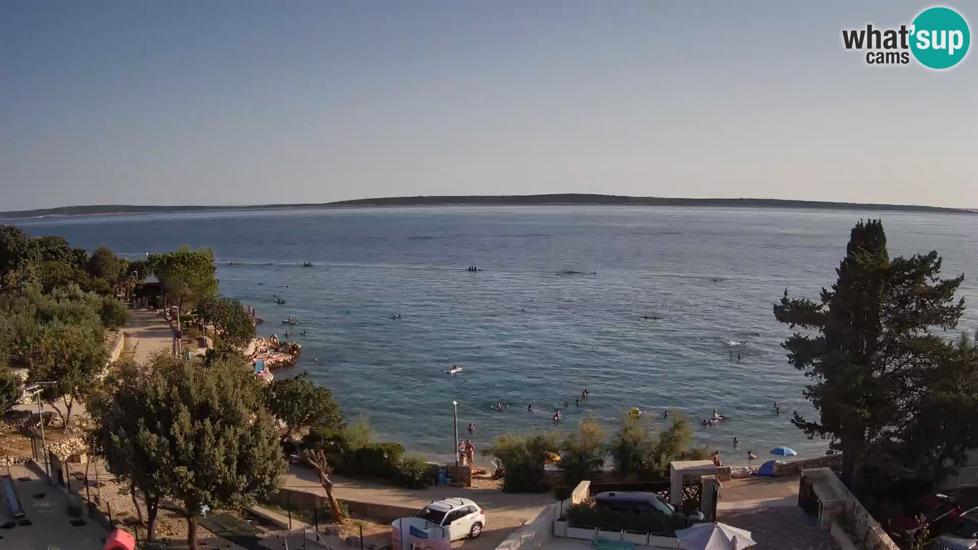 Webcam Strand Male Mandre – Liveblick von der Insel Pag
