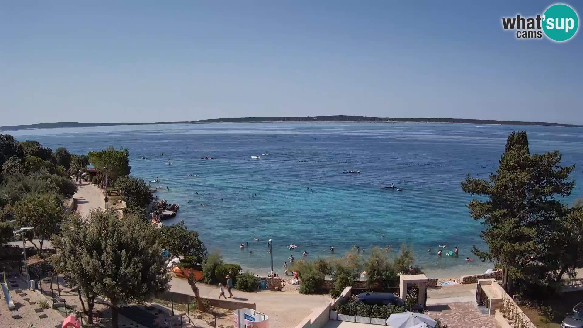 Webcam Strand Male Mandre – Liveblick von der Insel Pag