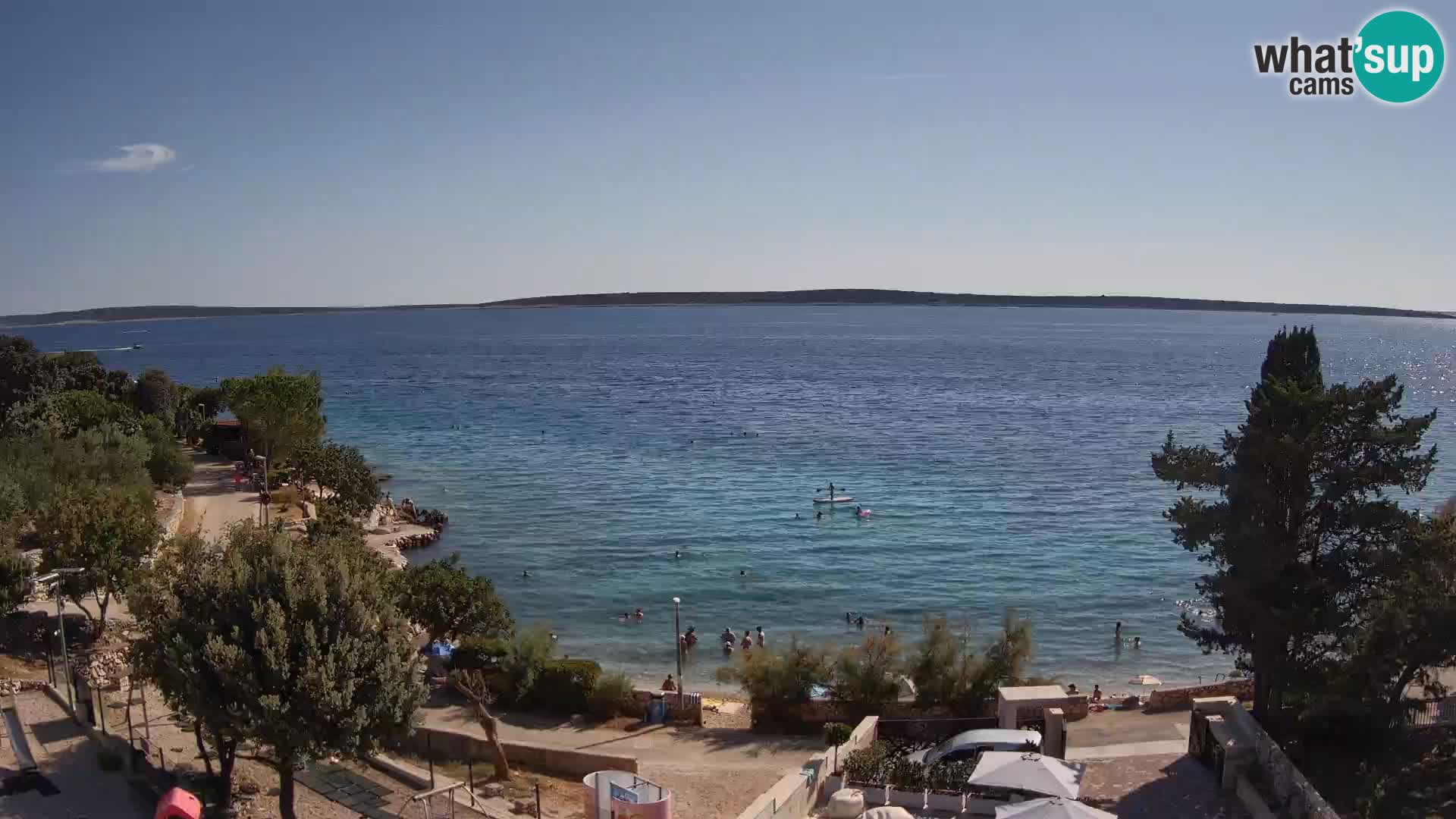 Webcam Strand Male Mandre – Liveblick von der Insel Pag