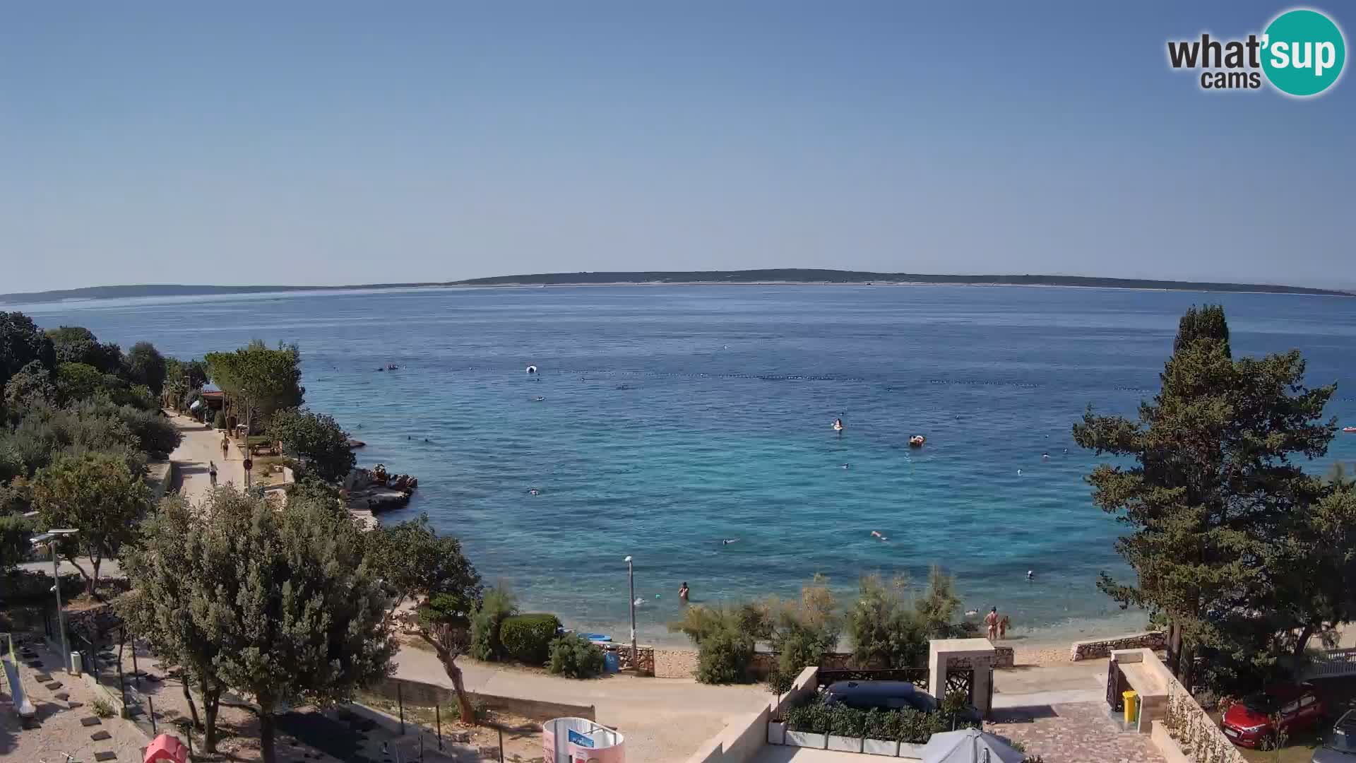 Webcam Plaža Male Mandre – Diretta dalla spiaggia sull’isola di Pag