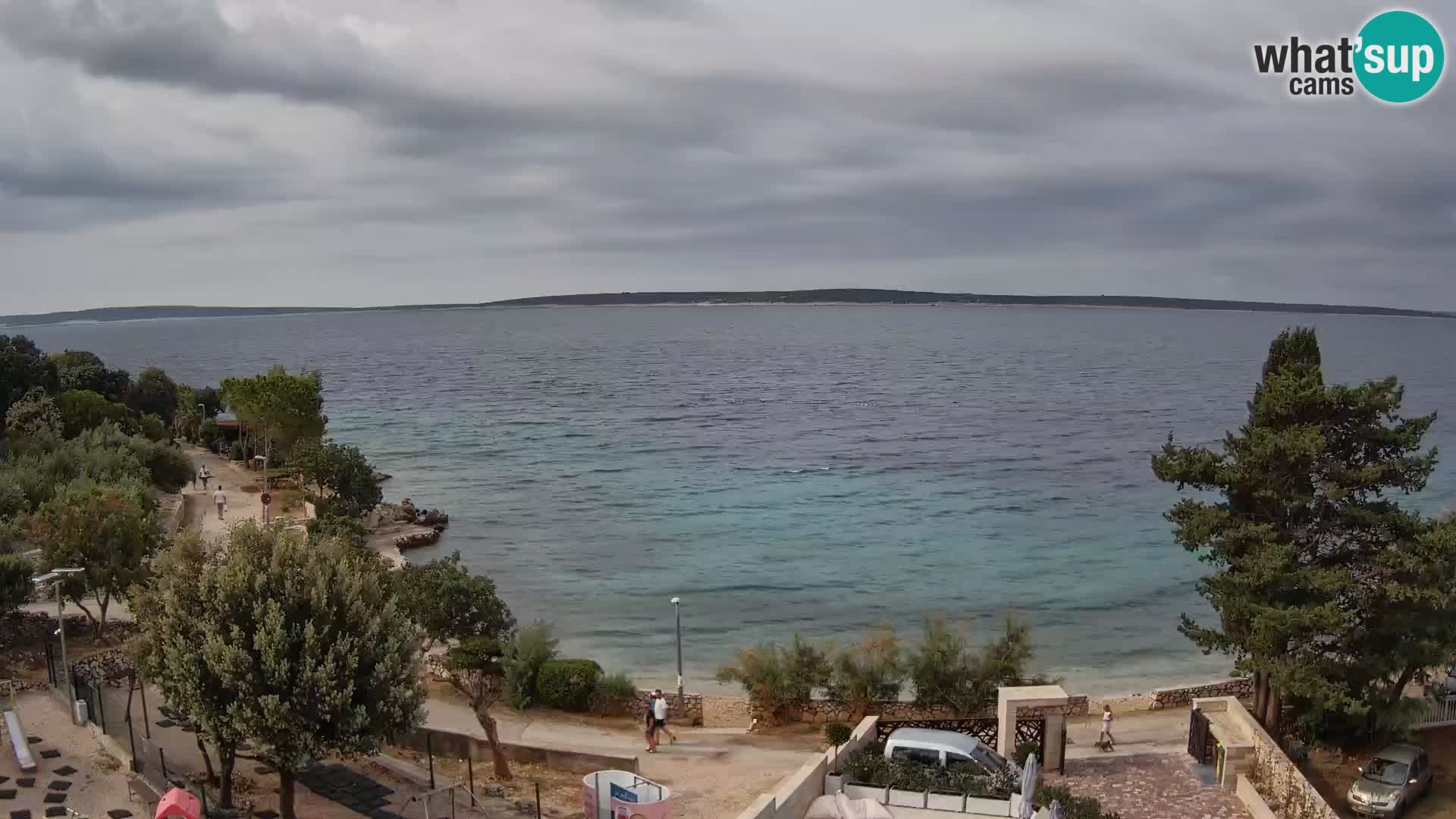 Webcam Plage Male Mandre – Vue en direct depuis l’île de Pag