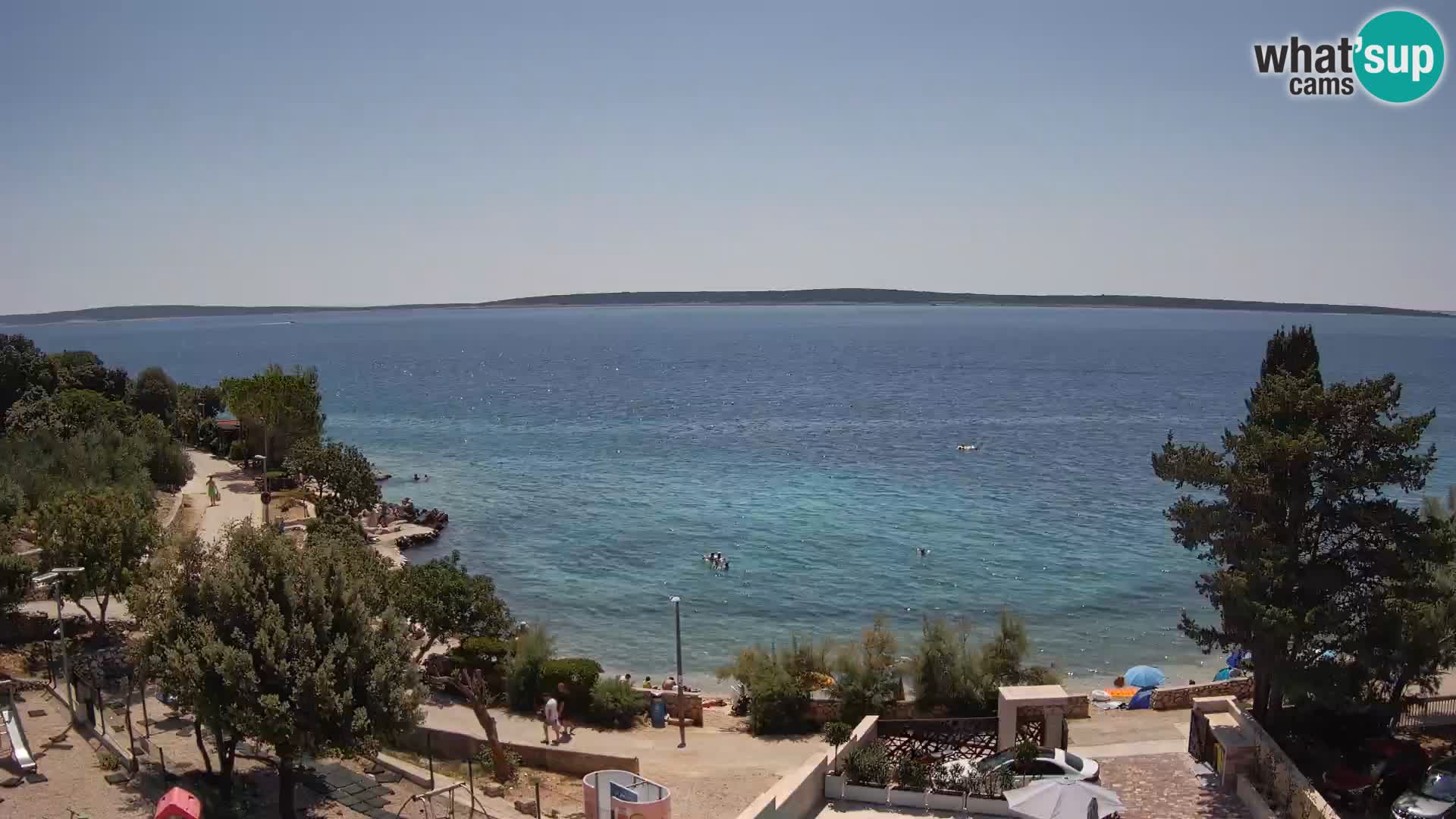 Webcam Strand Male Mandre – Liveblick von der Insel Pag