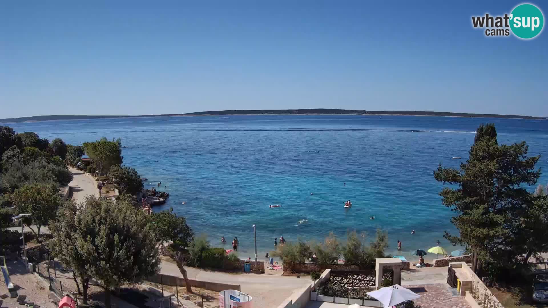 Webcam Plaža Male Mandre – Diretta dalla spiaggia sull’isola di Pag
