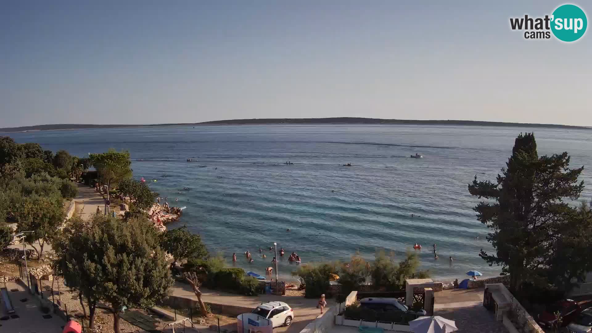 Webcam Strand Male Mandre – Liveblick von der Insel Pag