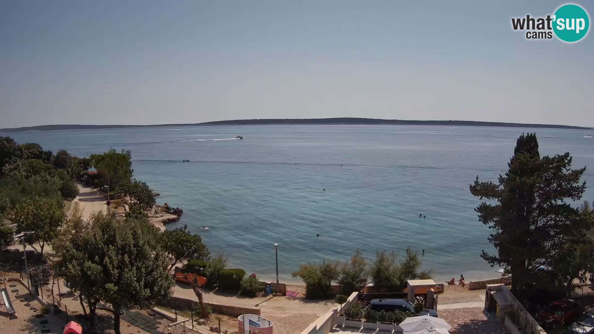 Webcam Strand Male Mandre – Liveblick von der Insel Pag