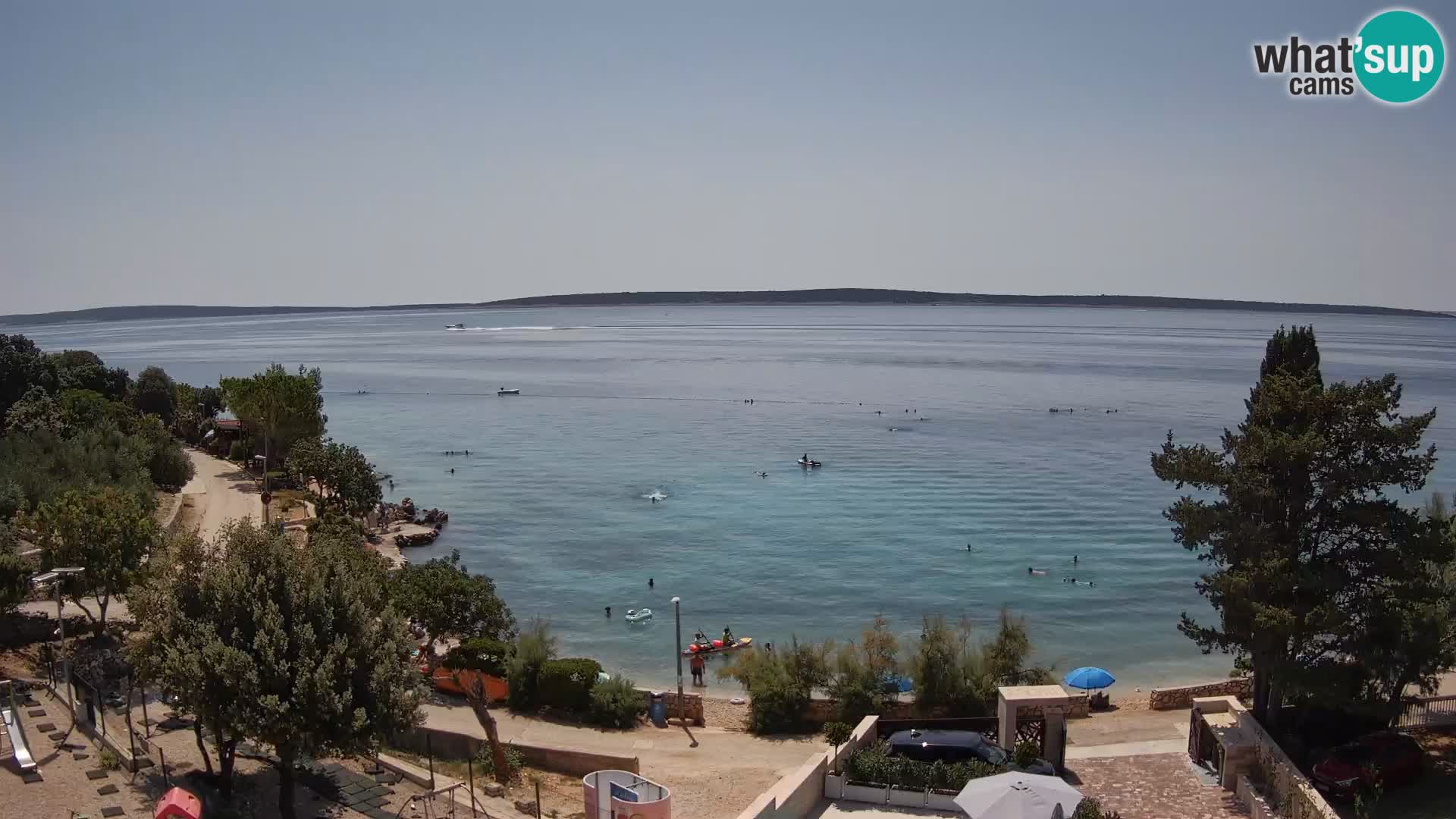 Webcam Strand Male Mandre – Liveblick von der Insel Pag