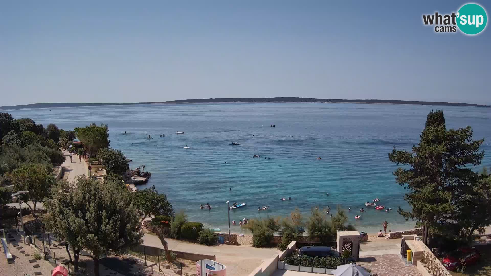 Webcam Strand Male Mandre – Liveblick von der Insel Pag