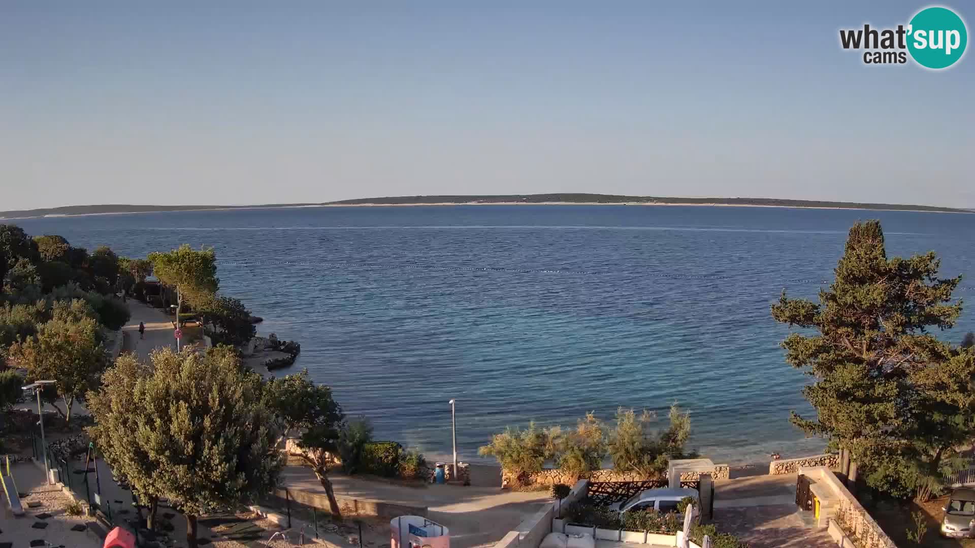 Webcam Plaža Male Mandre – Diretta dalla spiaggia sull’isola di Pag