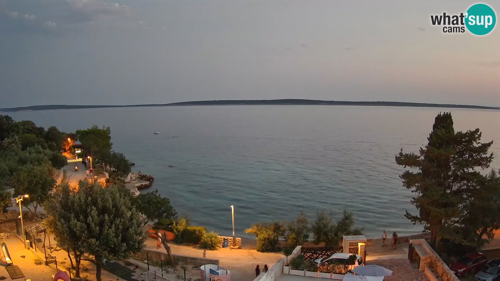 Webcam Strand Male Mandre – Liveblick von der Insel Pag