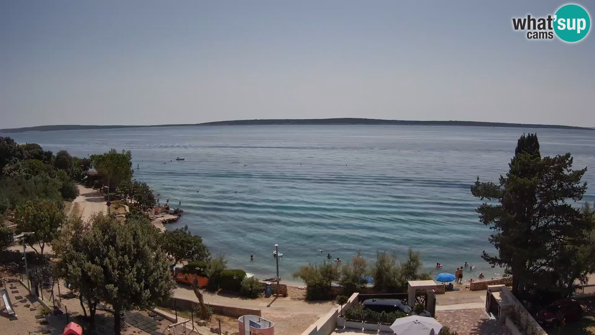 Webcam Strand Male Mandre – Liveblick von der Insel Pag