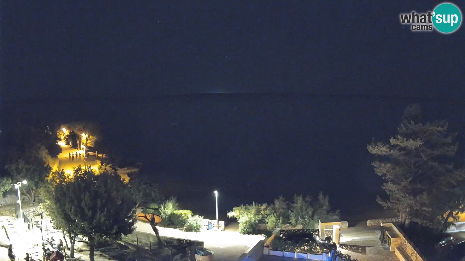 Web kamera Plaža Male Mandre – Pogled uživo s otoka Paga