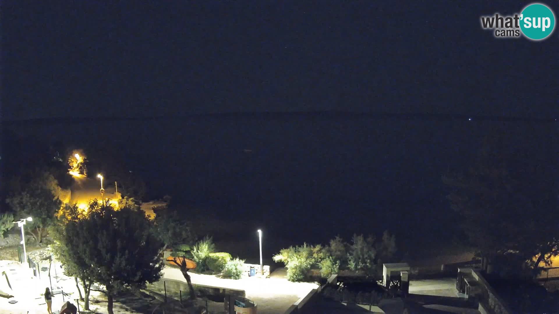 Webcam Plage Male Mandre – Vue en direct depuis l’île de Pag