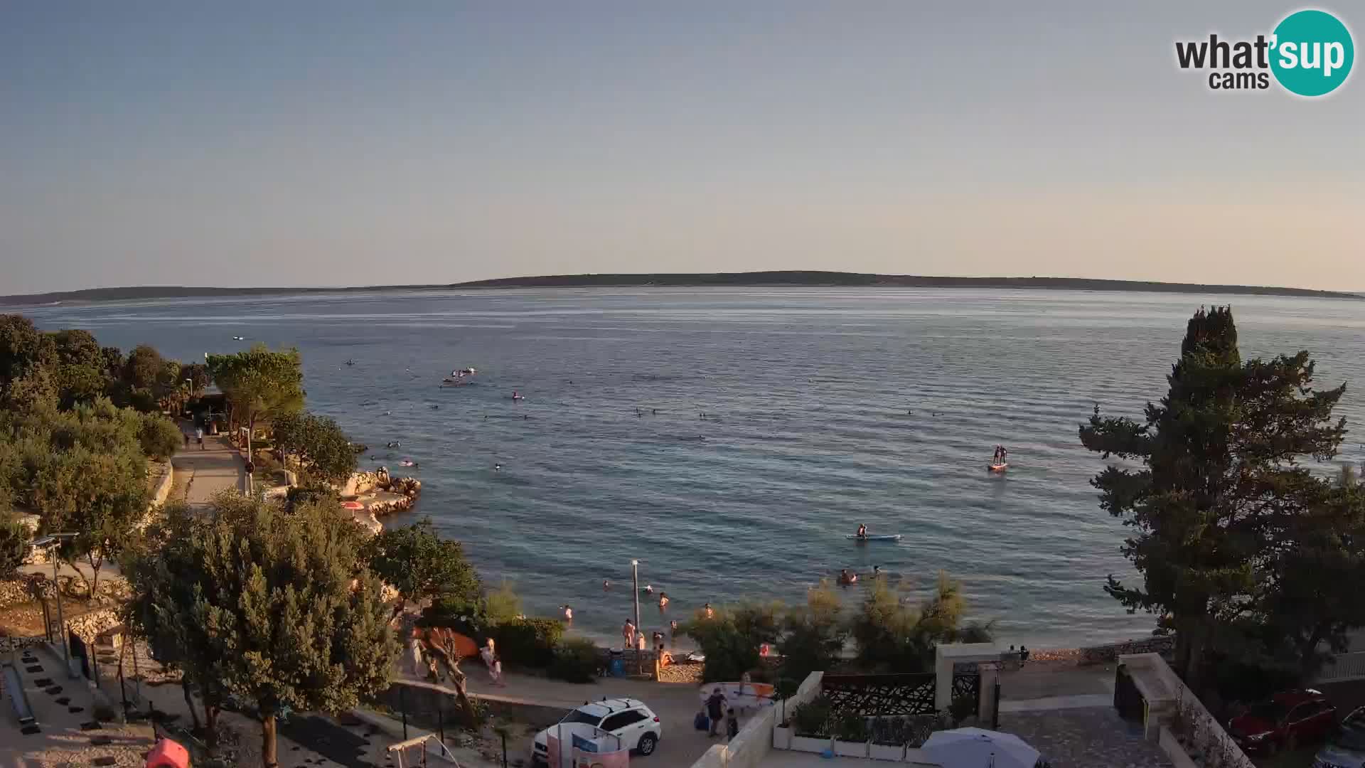 Webcam Plage Male Mandre – Vue en direct depuis l’île de Pag