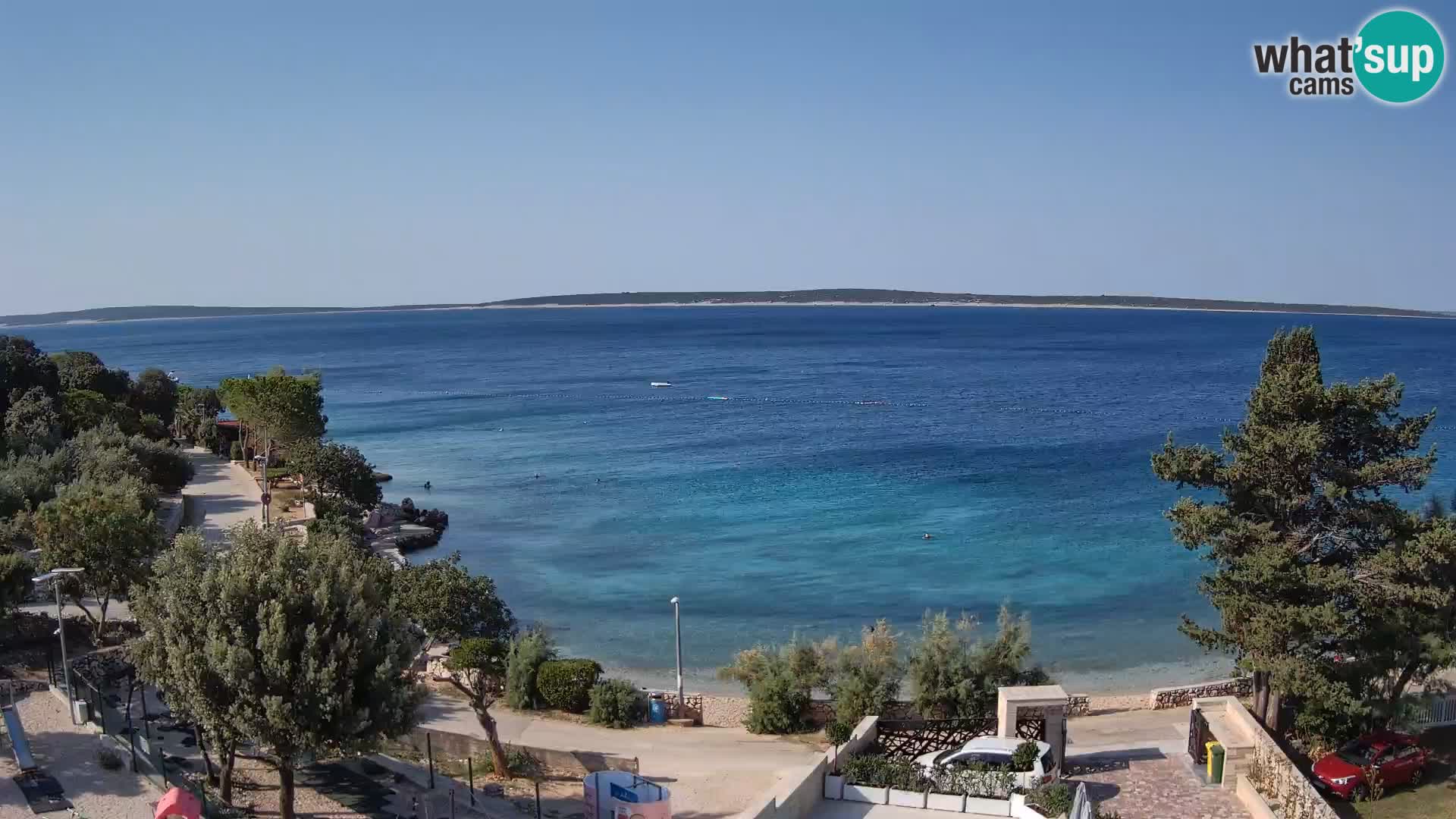 Webcam Strand Male Mandre – Liveblick von der Insel Pag