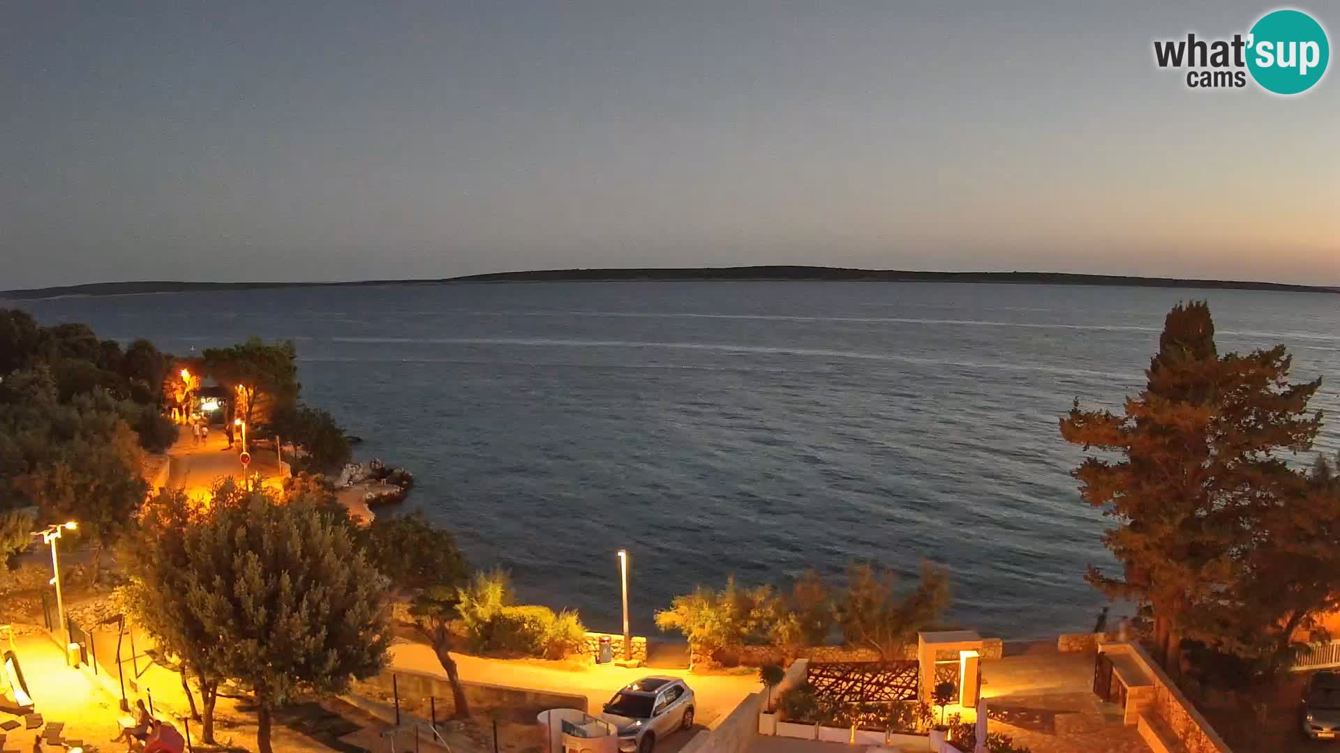 Webcam Plage Male Mandre – Vue en direct depuis l’île de Pag