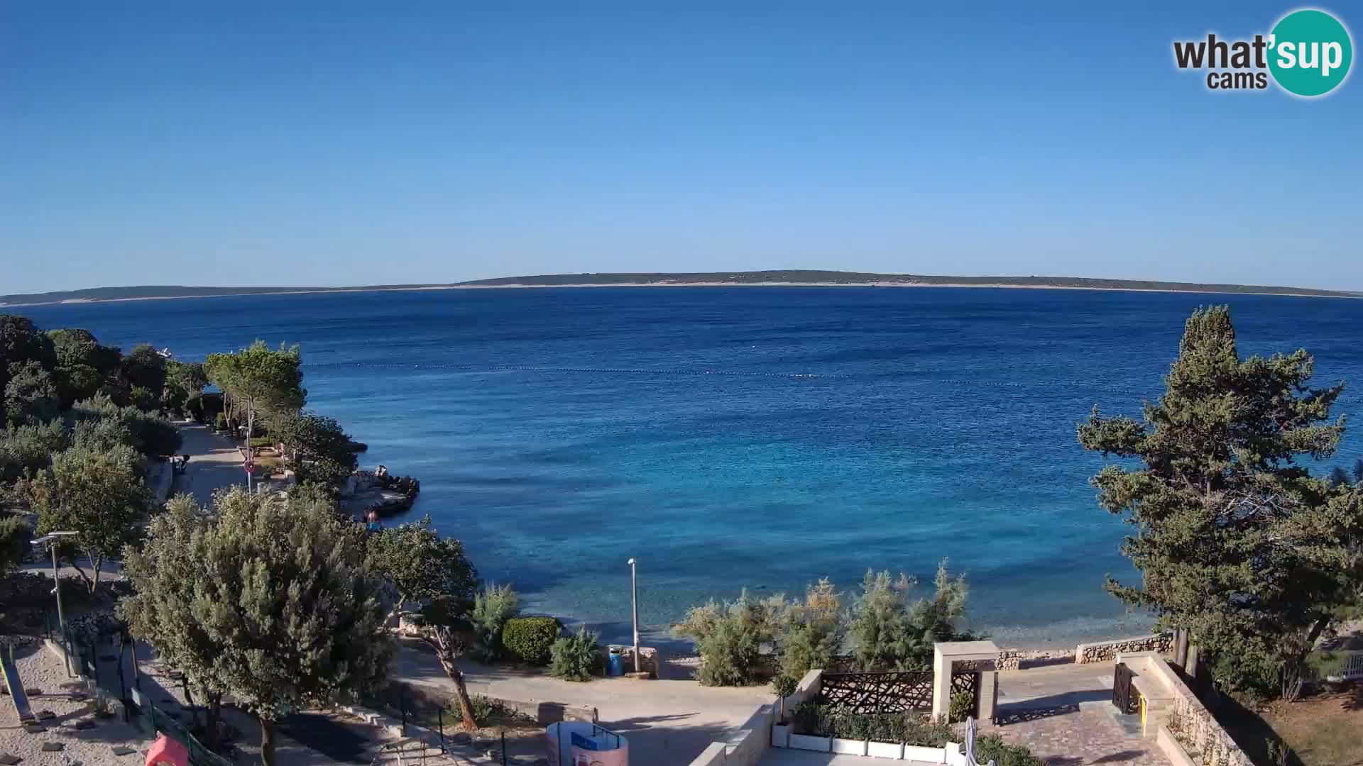 Webcam Plage Male Mandre – Vue en direct depuis l’île de Pag
