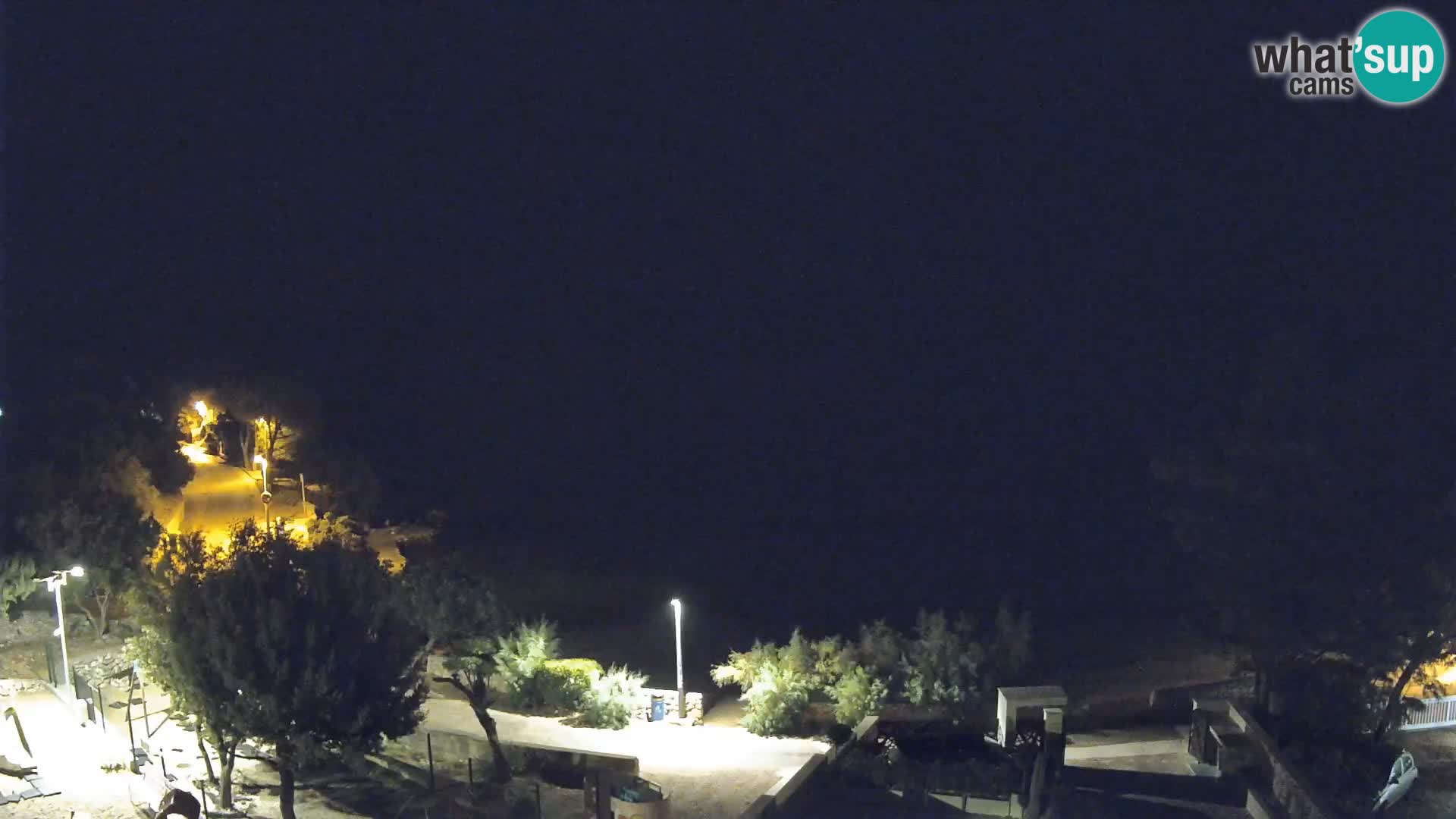 Webcam Plage Male Mandre – Vue en direct depuis l’île de Pag