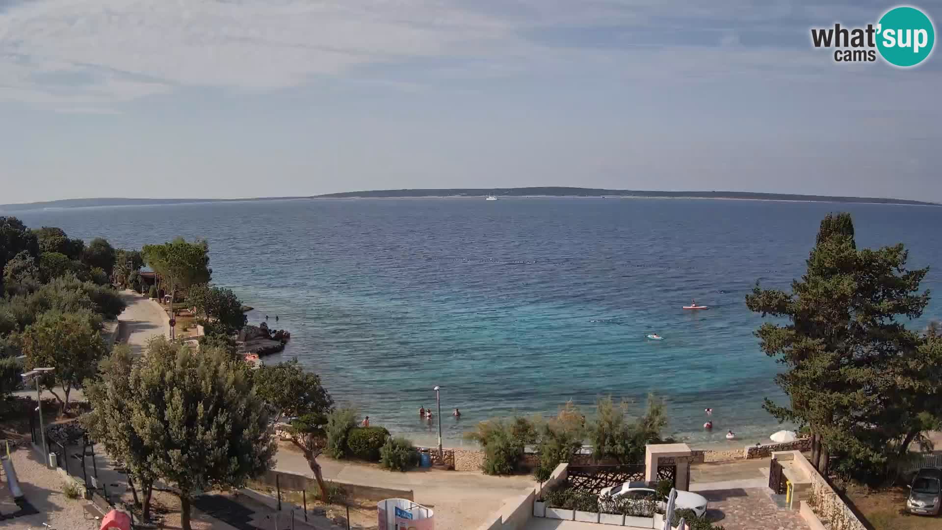Webcam Strand Male Mandre – Liveblick von der Insel Pag