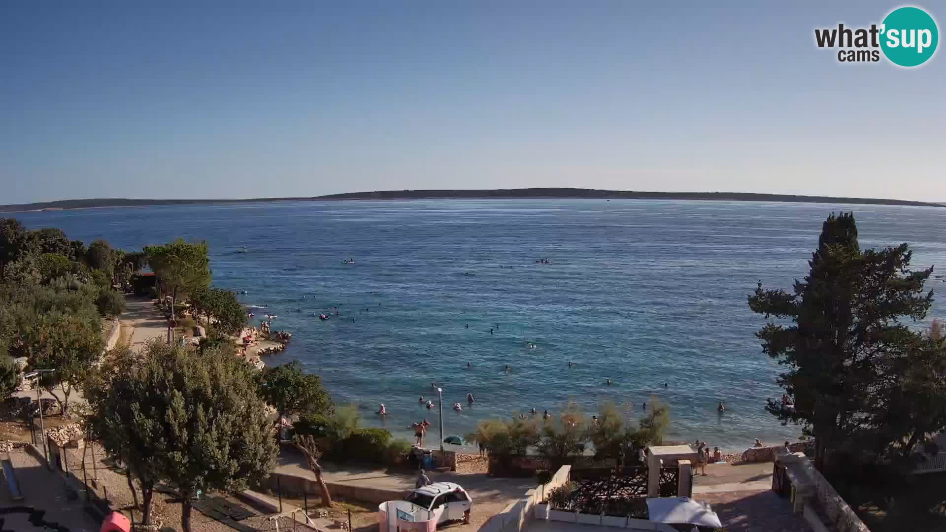Webcam Strand Male Mandre – Liveblick von der Insel Pag