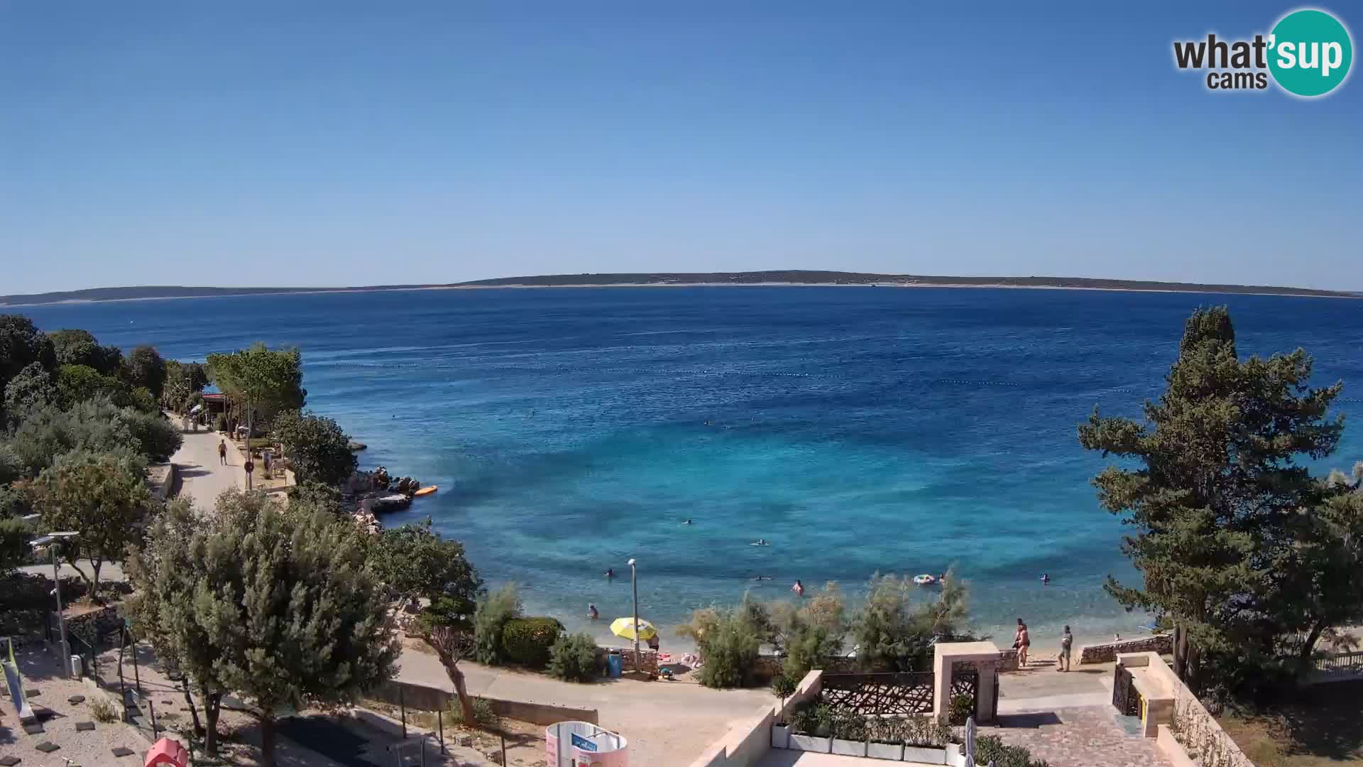 Webcam Strand Male Mandre – Liveblick von der Insel Pag