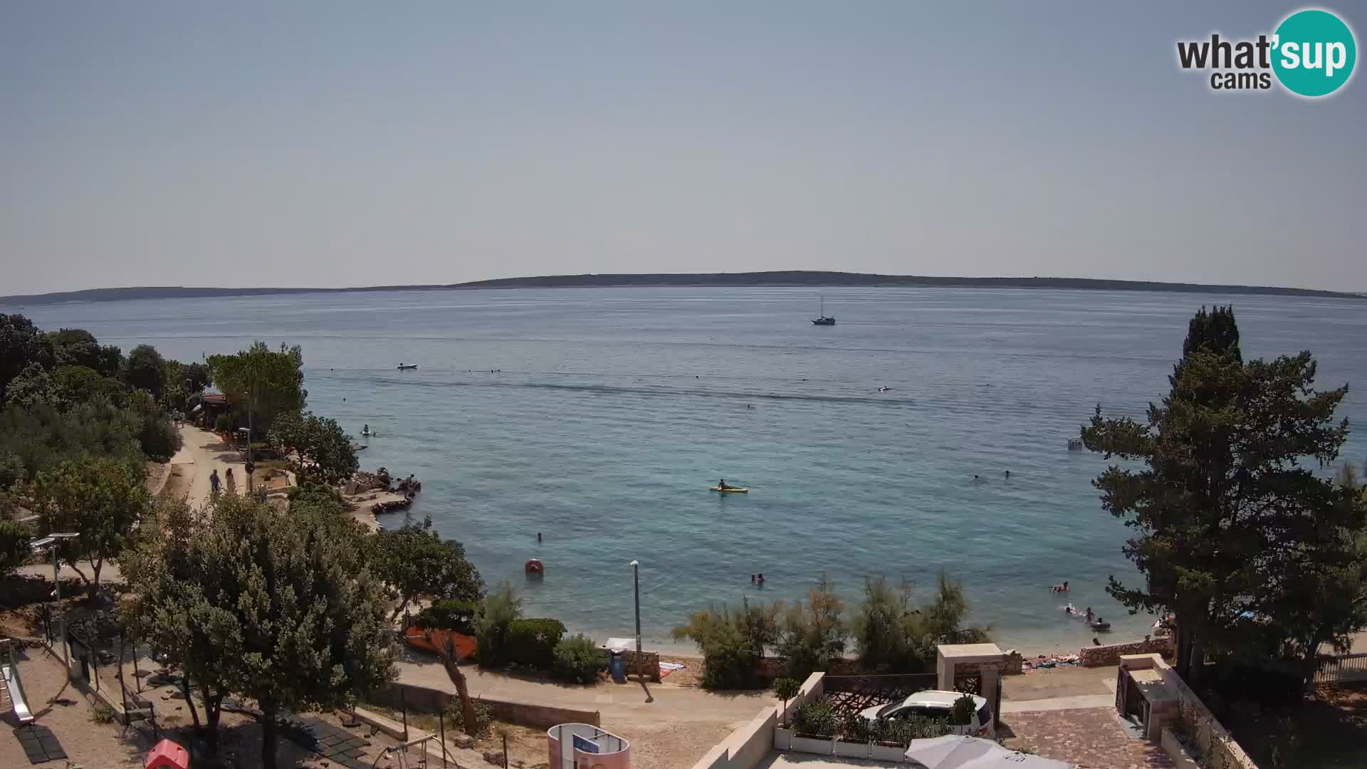 Webcam Plaža Male Mandre – Diretta dalla spiaggia sull’isola di Pag