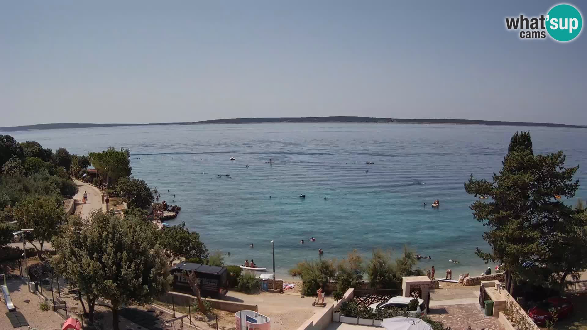 Webcam Plaža Male Mandre – Diretta dalla spiaggia sull’isola di Pag