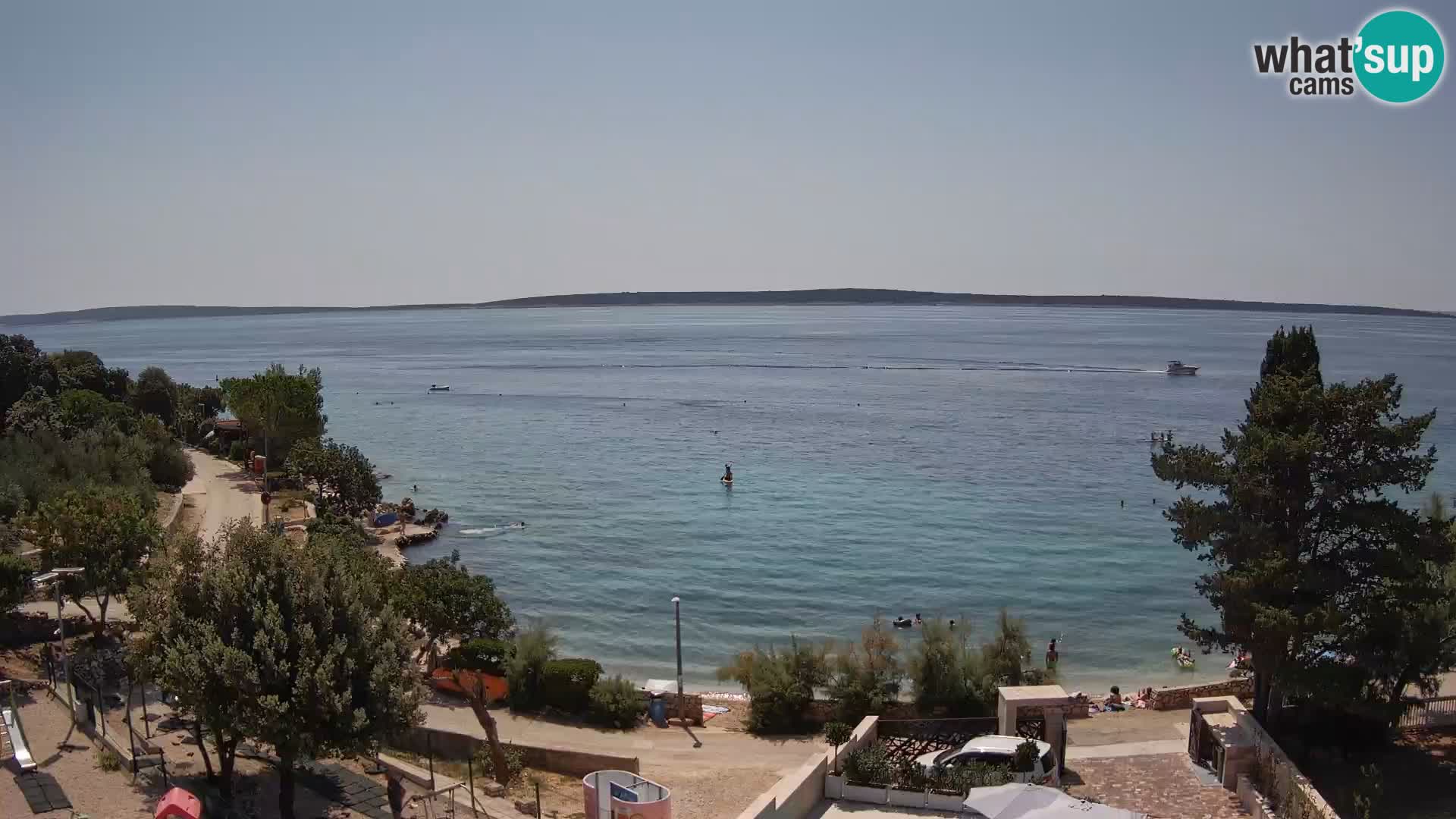 Webcam Strand Male Mandre – Liveblick von der Insel Pag